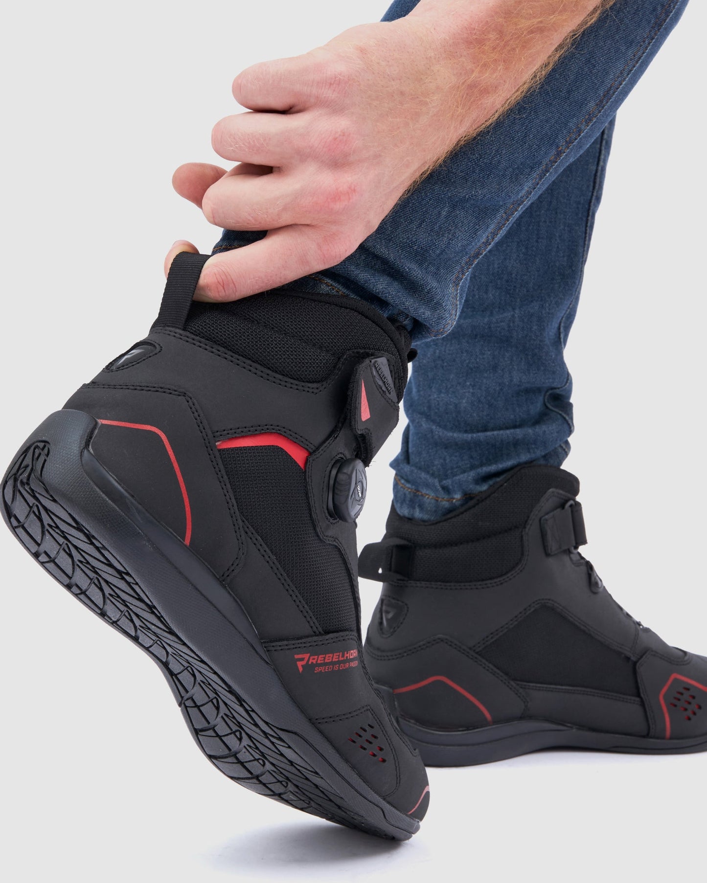 Spark II Bottes Moto Rouge