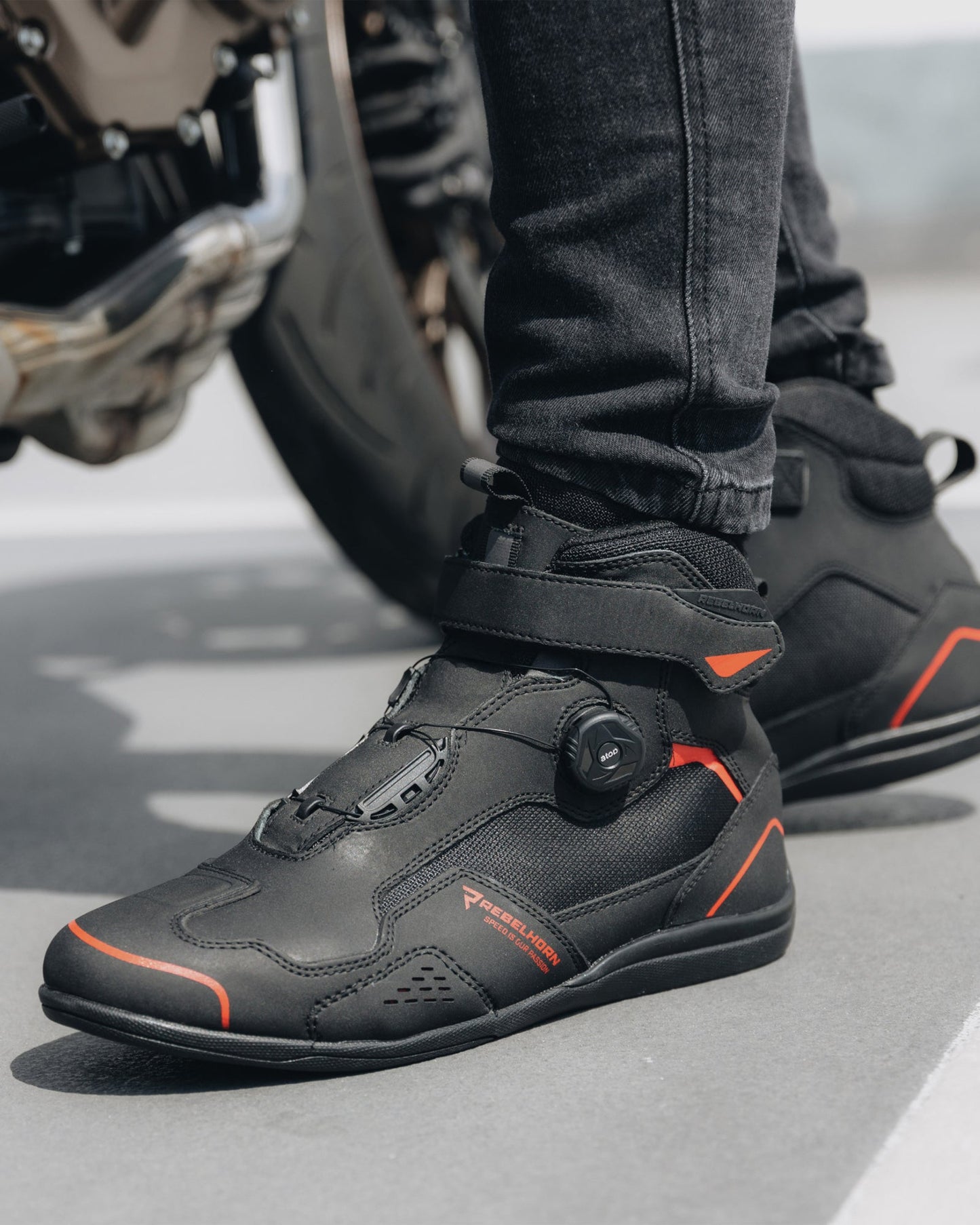 Spark II Bottes Moto Rouge