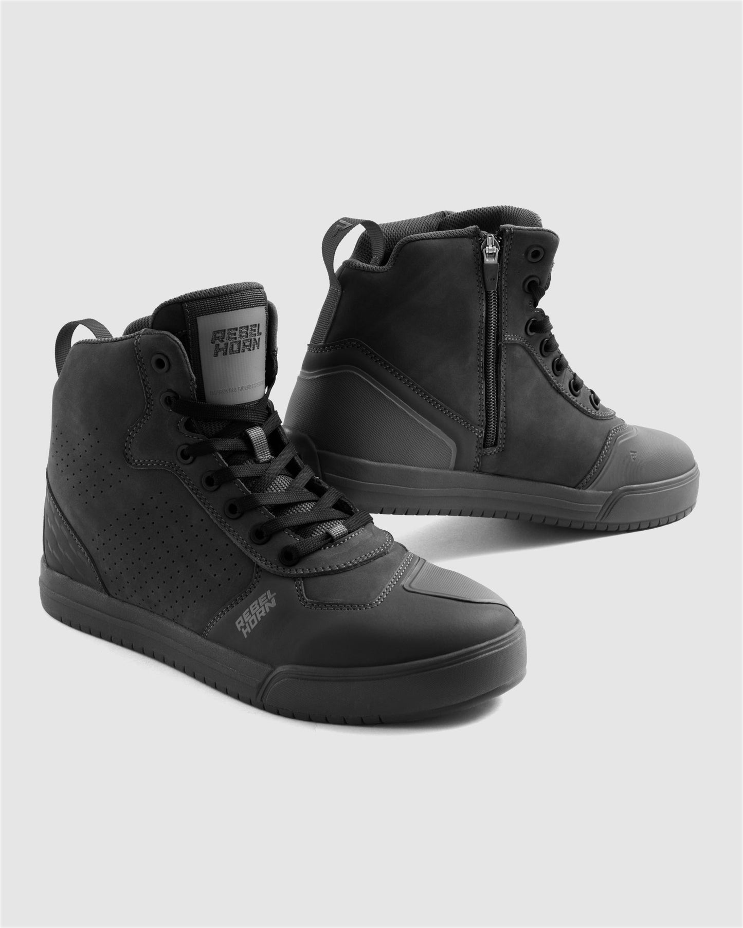 Spike Bottes Moto Noir