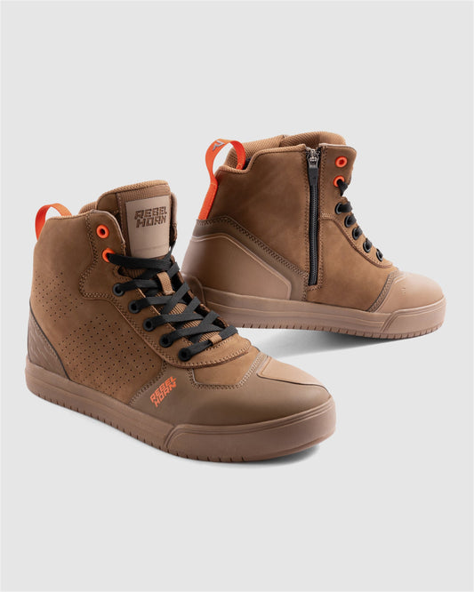 Spike Bottes Moto Marron