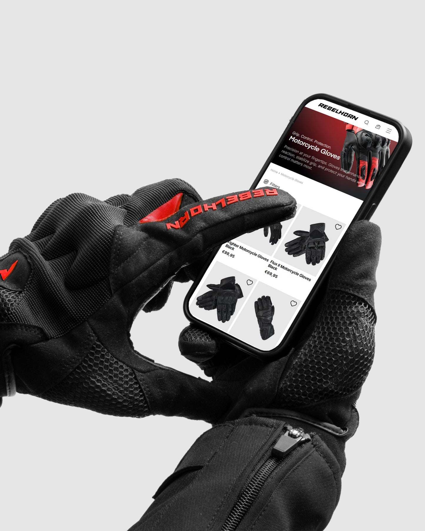 Core Gants Moto Rouge