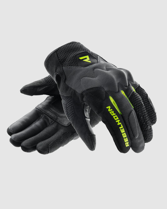 Core Gants Moto Jaune Fluo