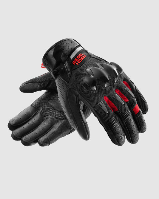 Defender Gants Moto Rouge