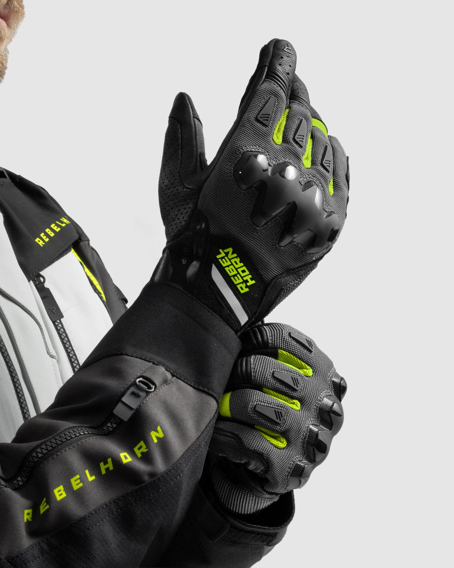 Defender Gants Moto Jaune Fluo