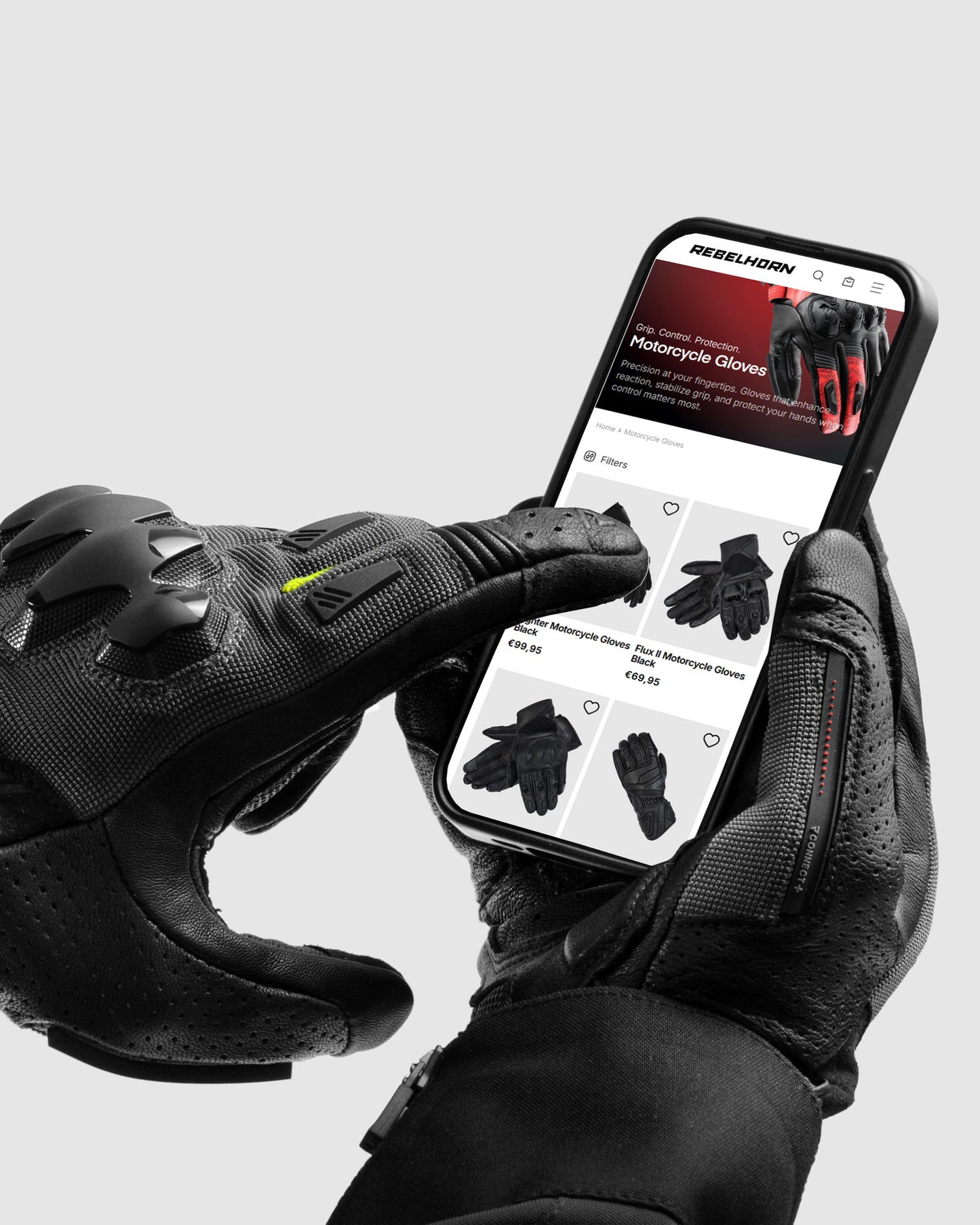 Defender Gants Moto Jaune Fluo