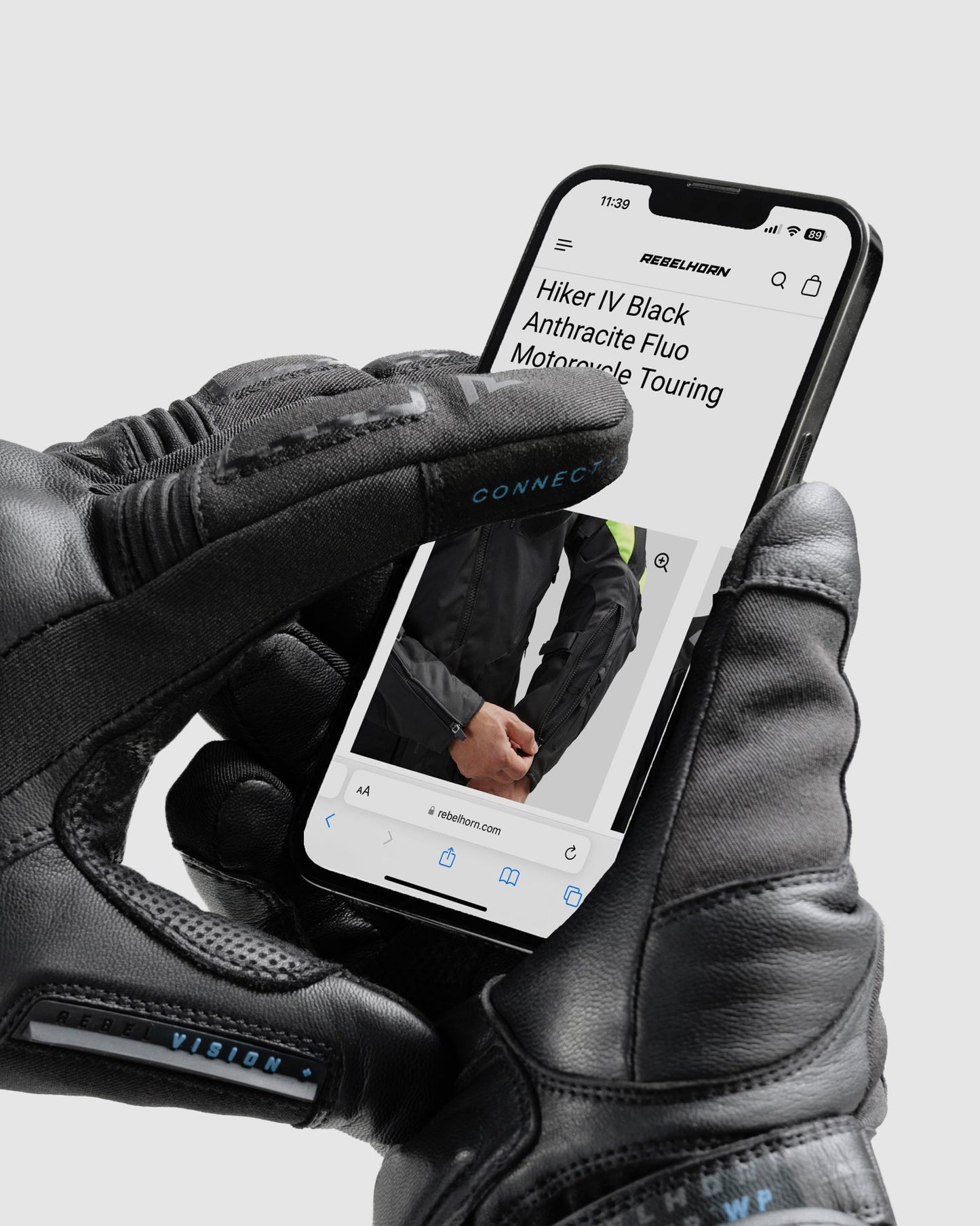 Tracer Imperméable Gants Moto Noir