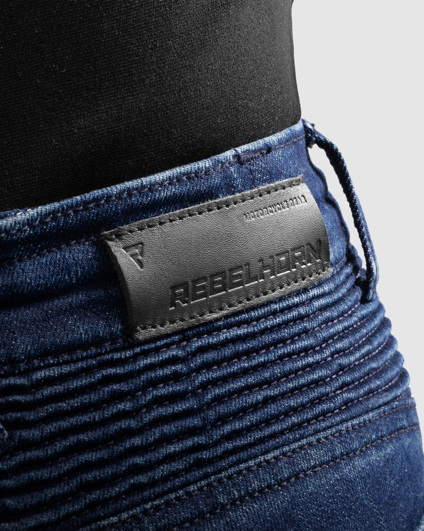 Agness 2 Mono Jean Moto Femme Bleu Délavé
