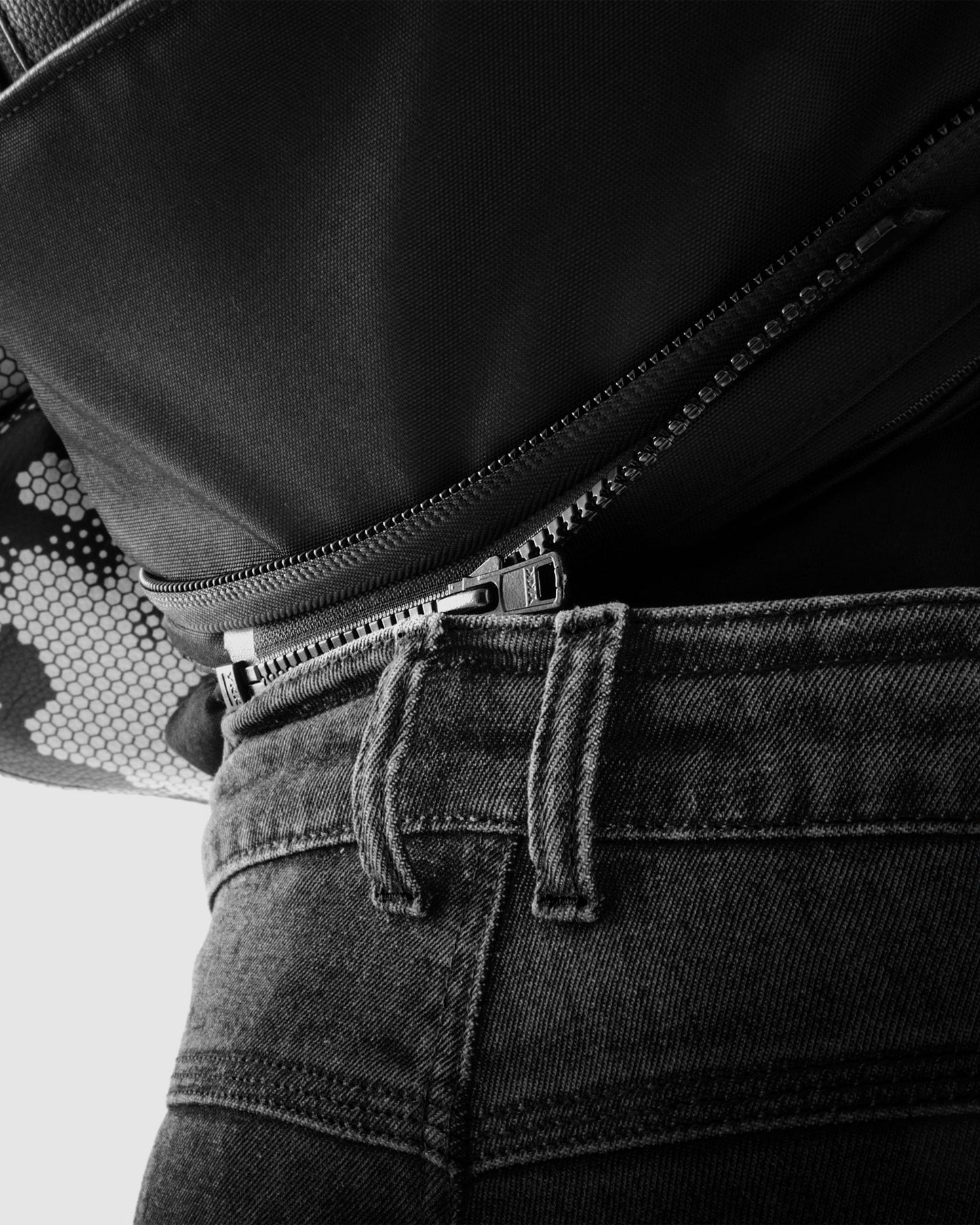 Bronco Jean Moto Délavé Noir