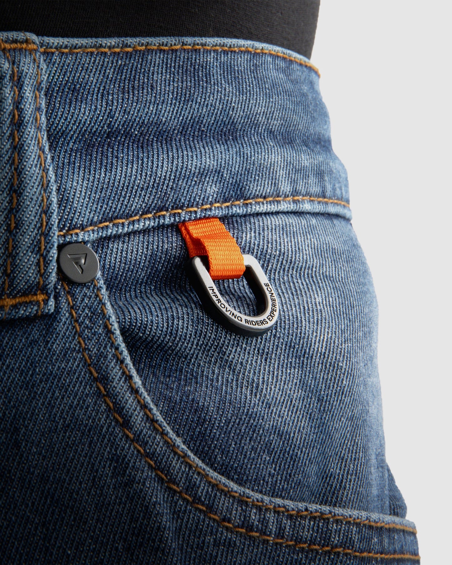 Bronco Jean Moto Délavé Bleu