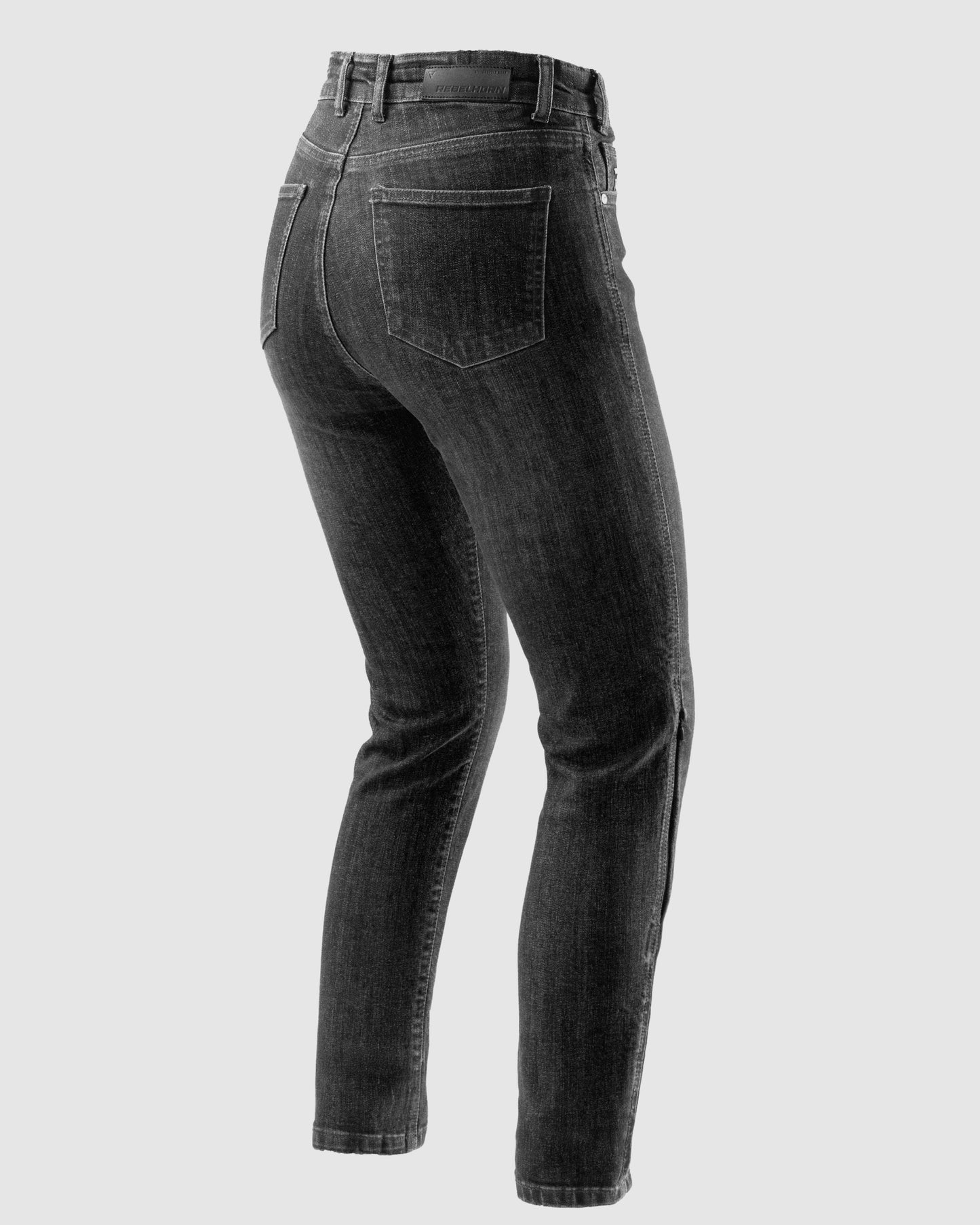 Classic Mono Jean Moto Femme Noir Délavé