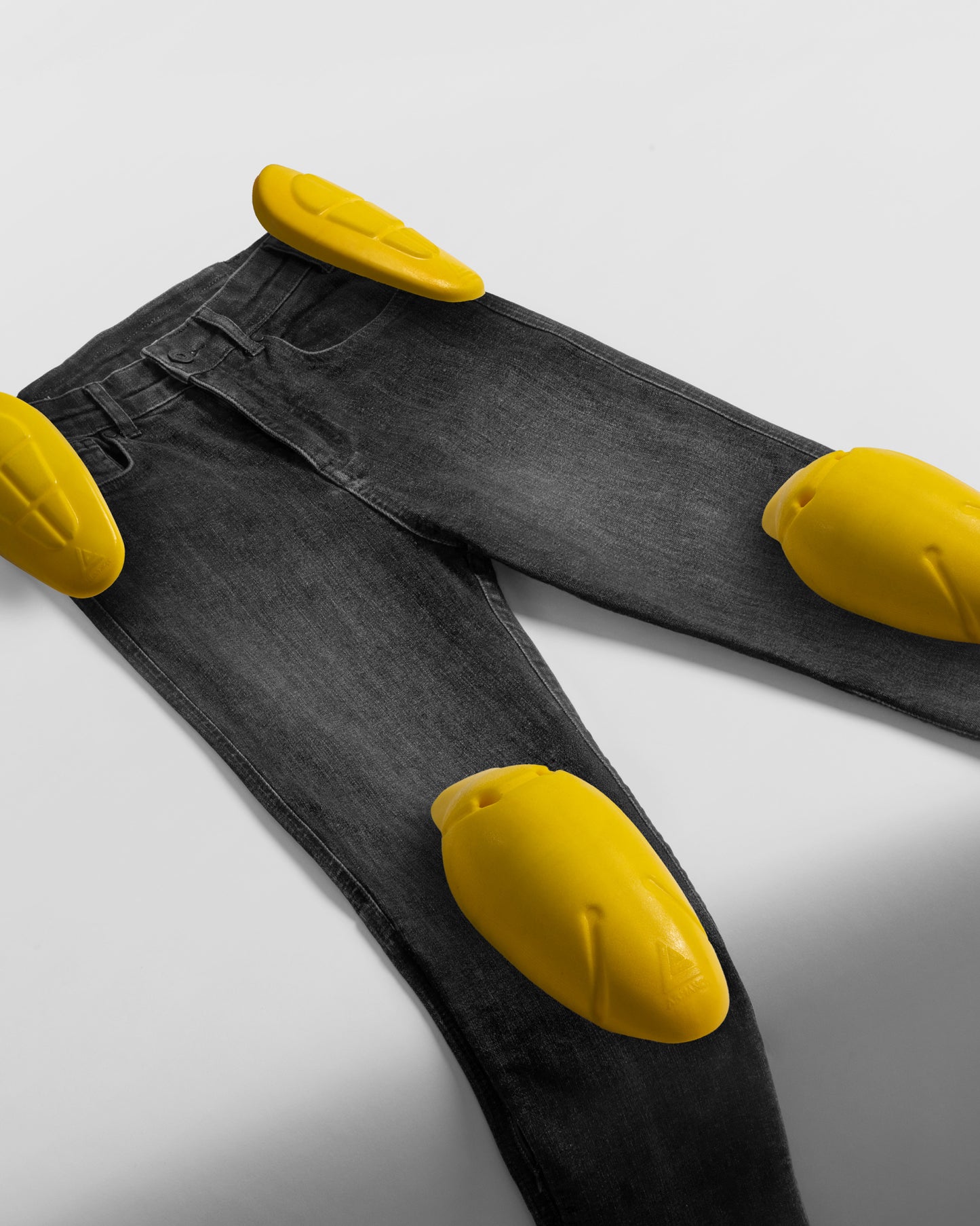 Classic Mono Jean Moto Noir Délavé