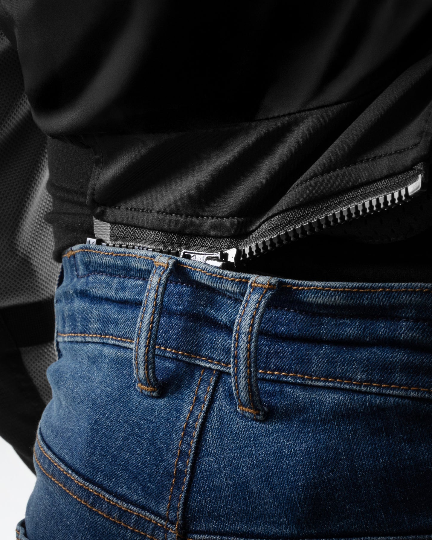 Classic Mono Jean Moto Bleu Délavé