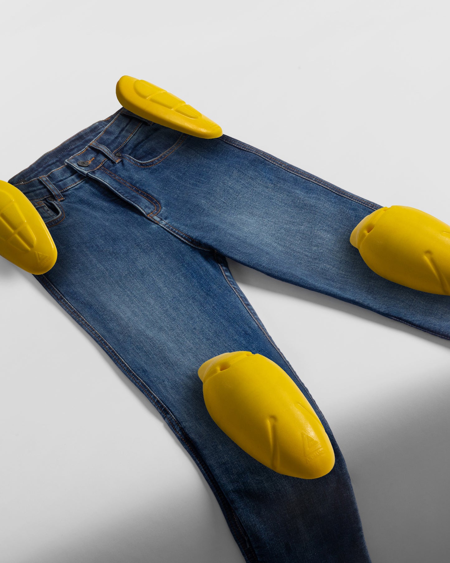 Classic Mono Jean Moto Bleu Délavé