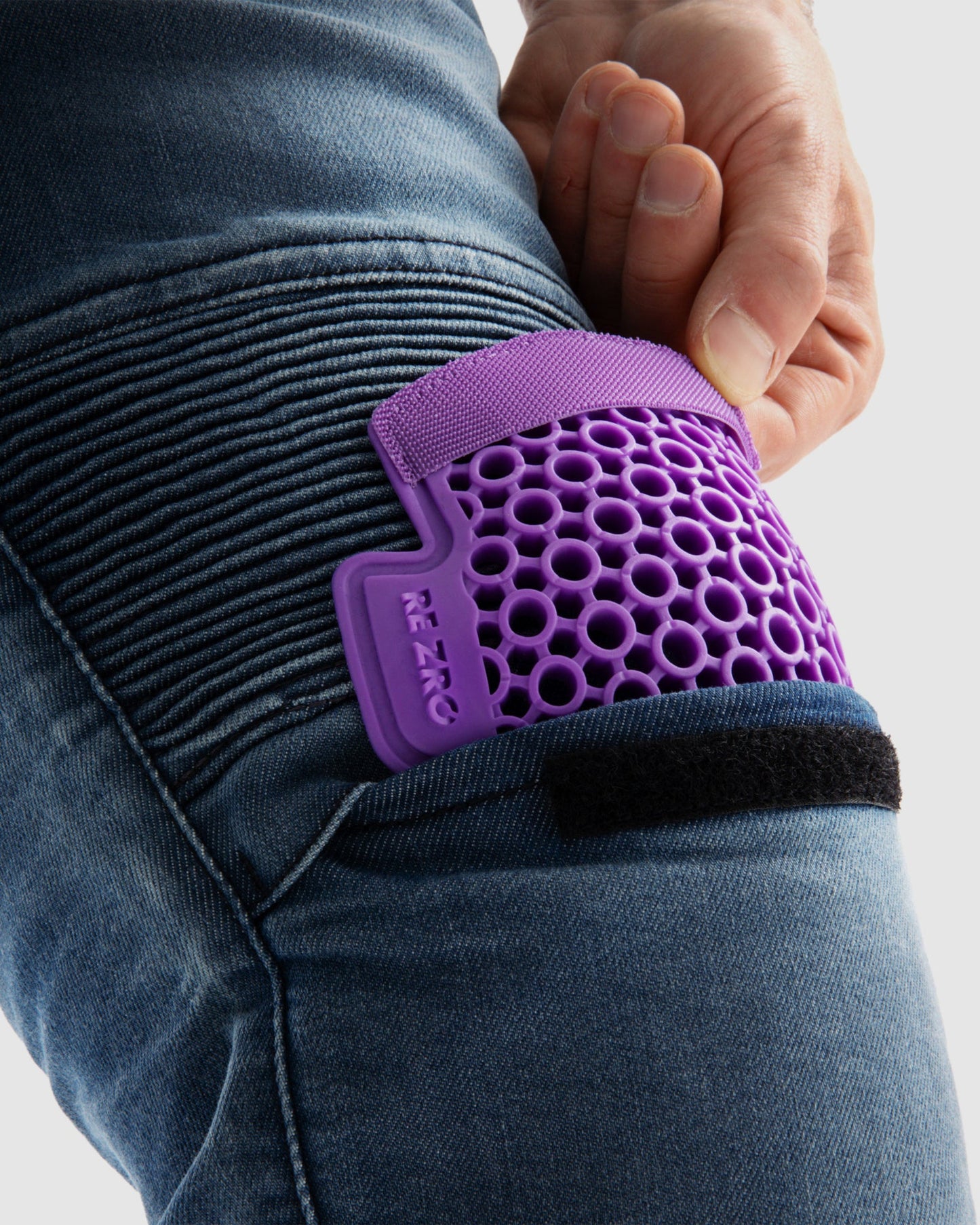 Revolt Jean Moto Délavé Bleu