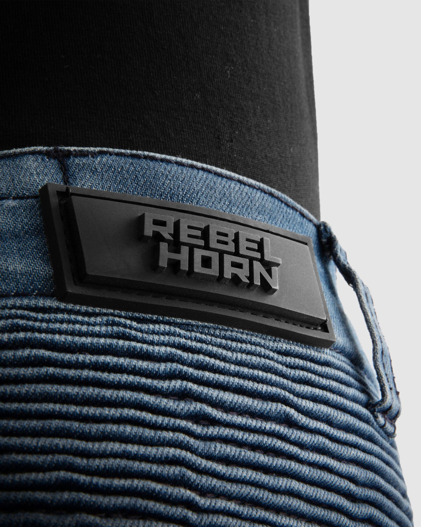 Revolt Jean Moto Délavé Bleu