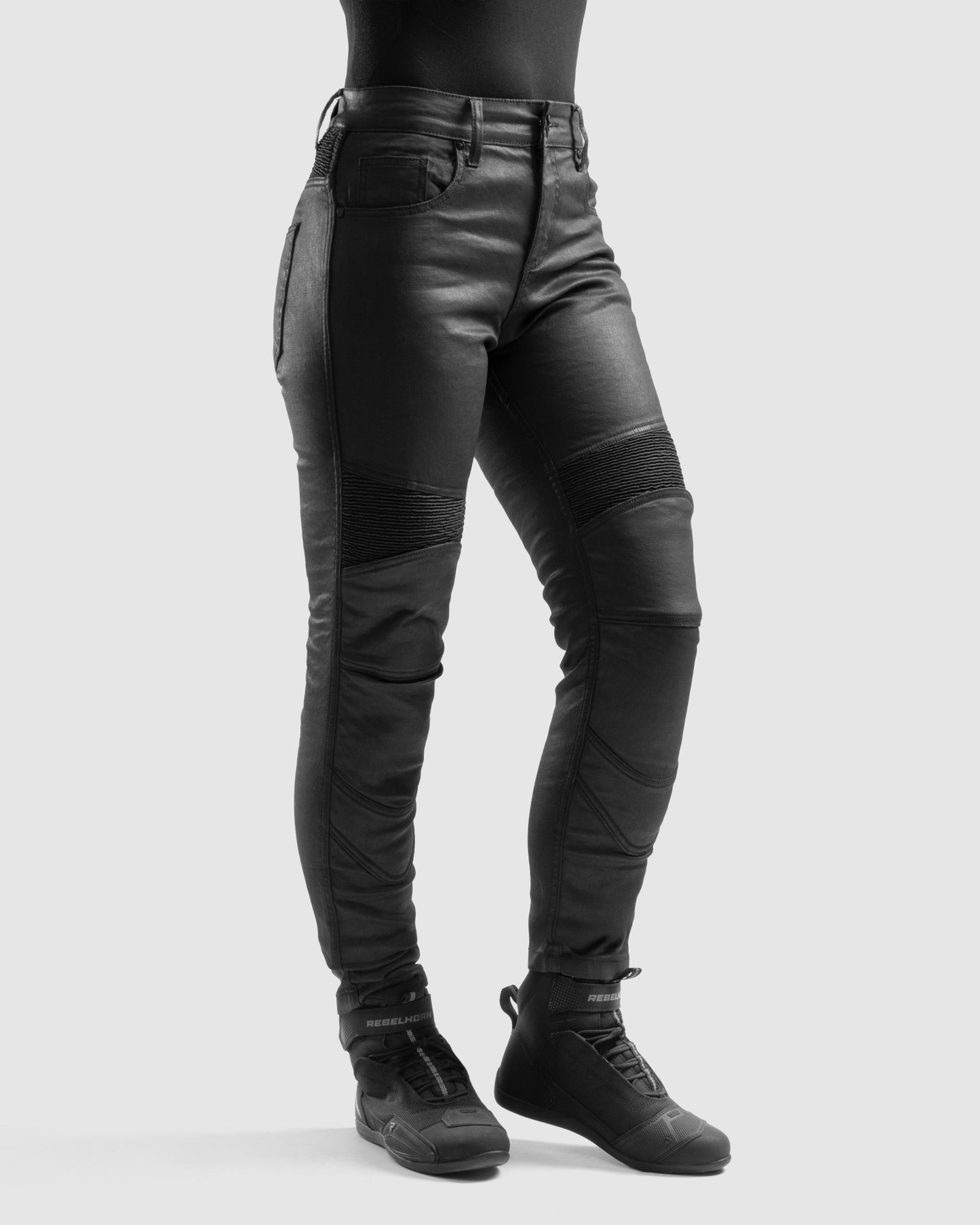 Roxy Jean Moto Femme Noir Ciré