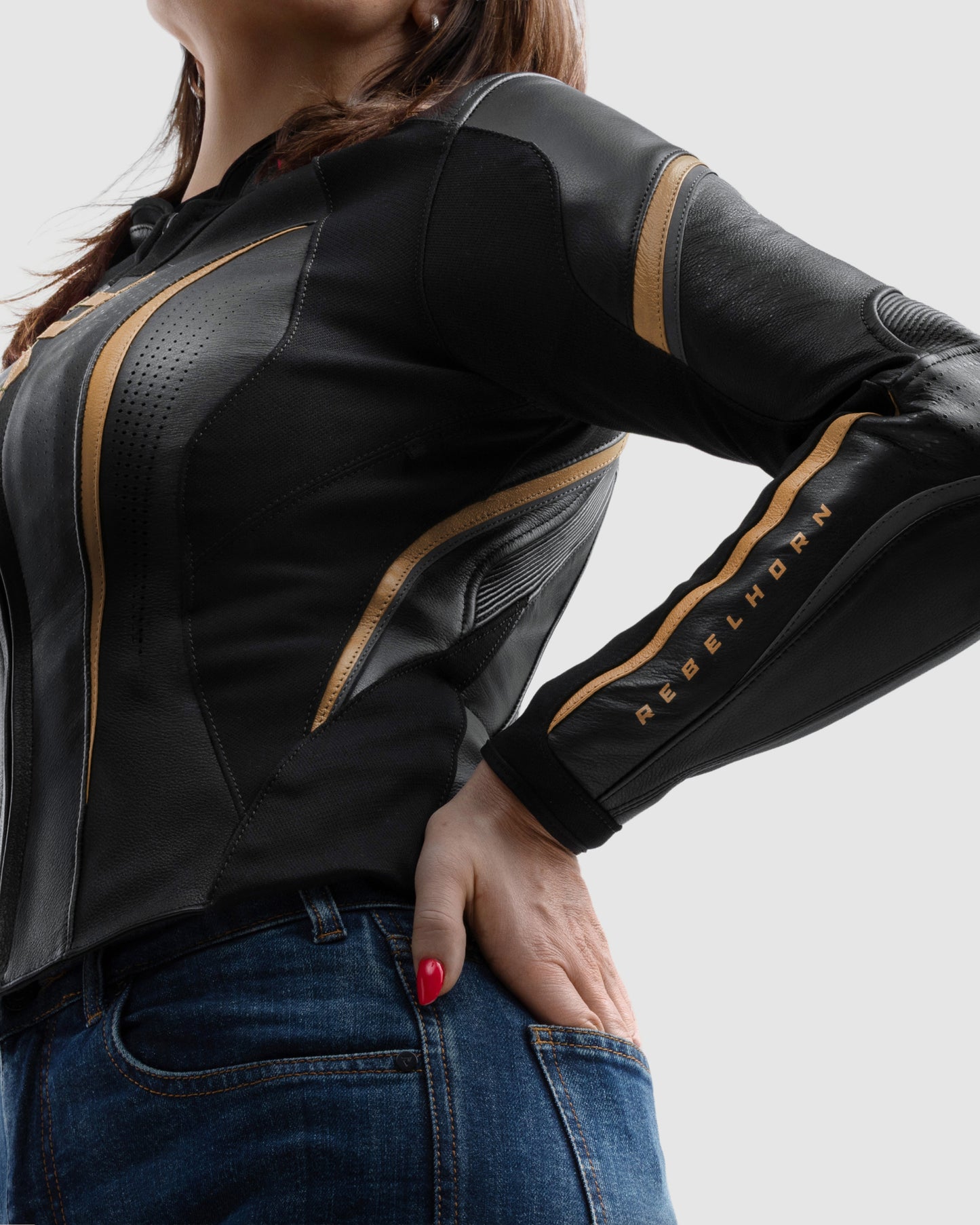 Diva ST Veste Moto Femme Doré