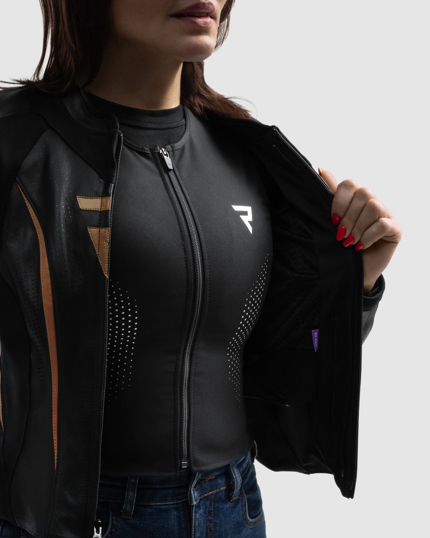 Diva ST Veste Moto Femme Doré