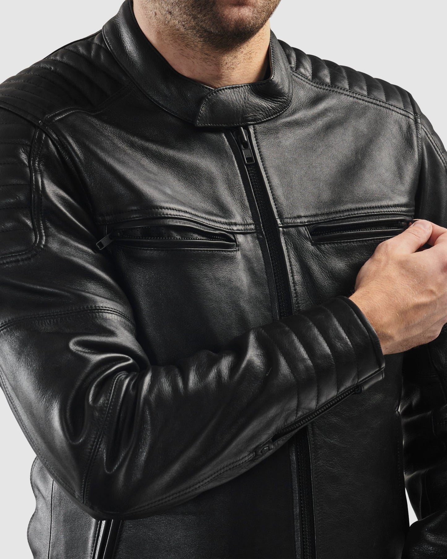 Hunter II Blouson Cuir Noir