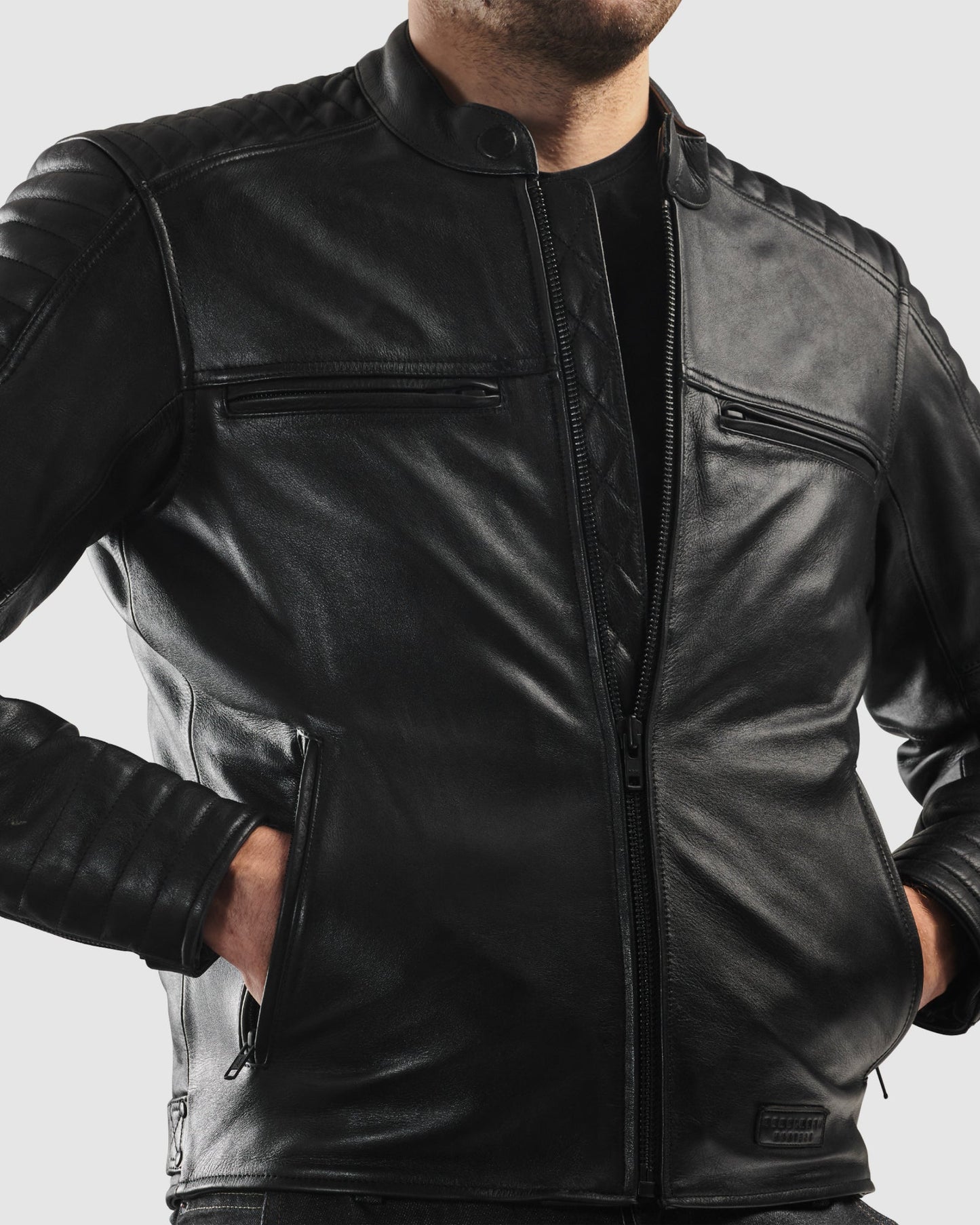 Hunter II Blouson Cuir Noir