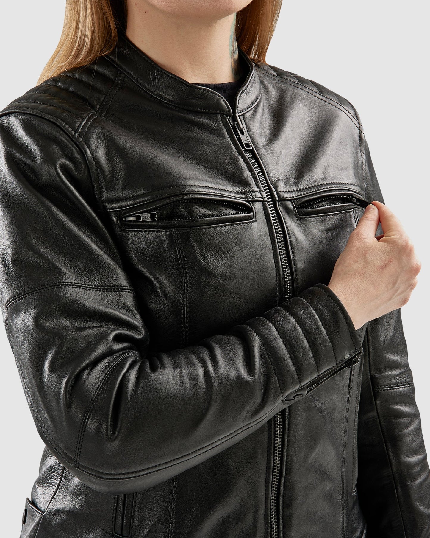Hunter II Femme Blouson Cuir Noir