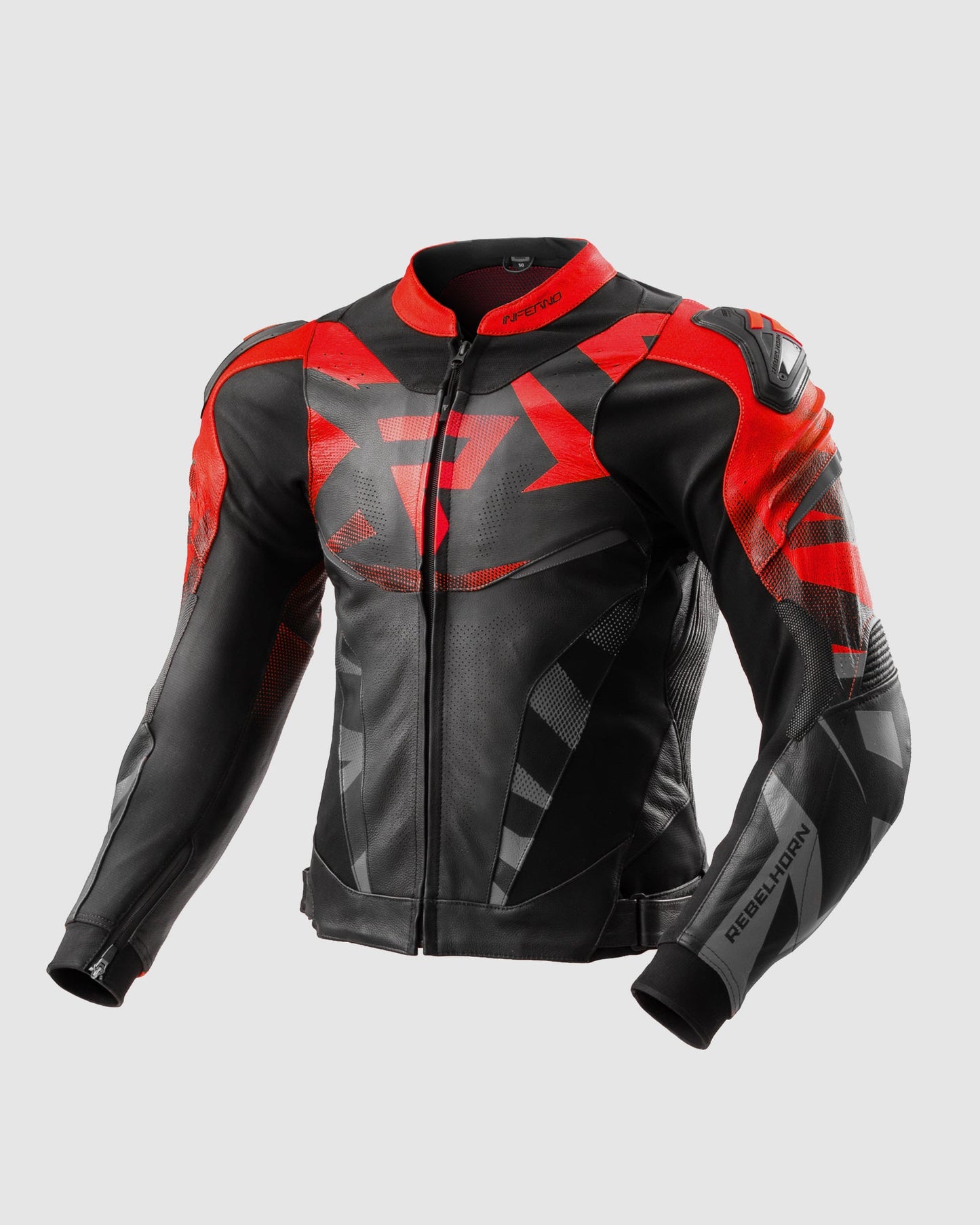 Inferno Blouson Moto Cuir Rouge