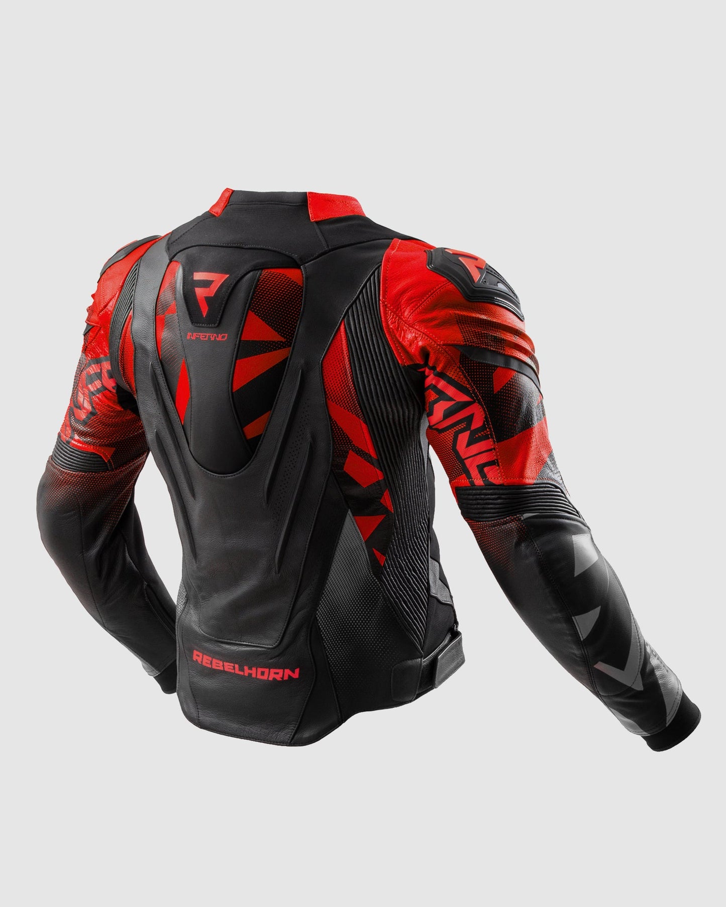 Inferno Blouson Moto Cuir Rouge
