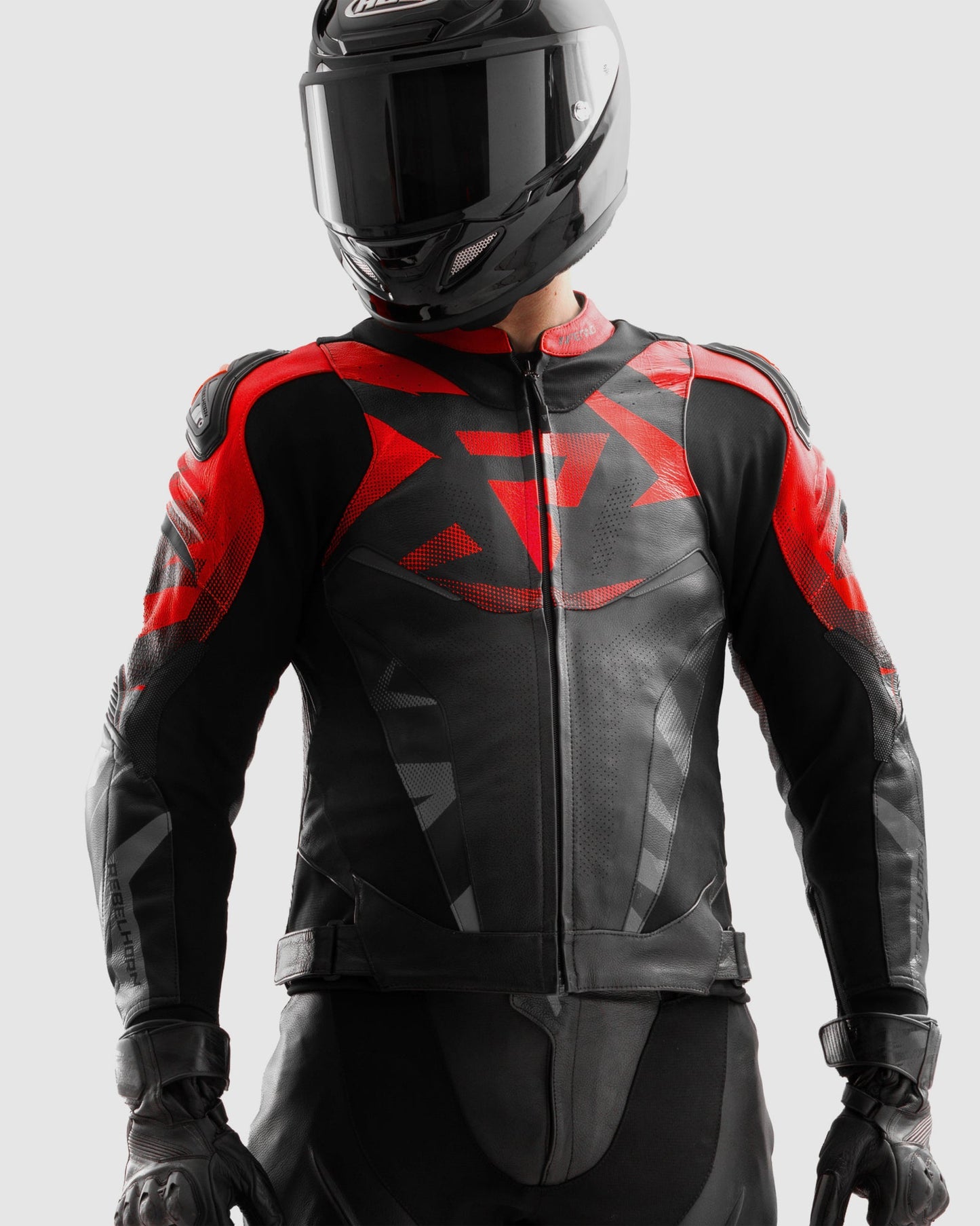 Inferno Blouson Moto Cuir Rouge