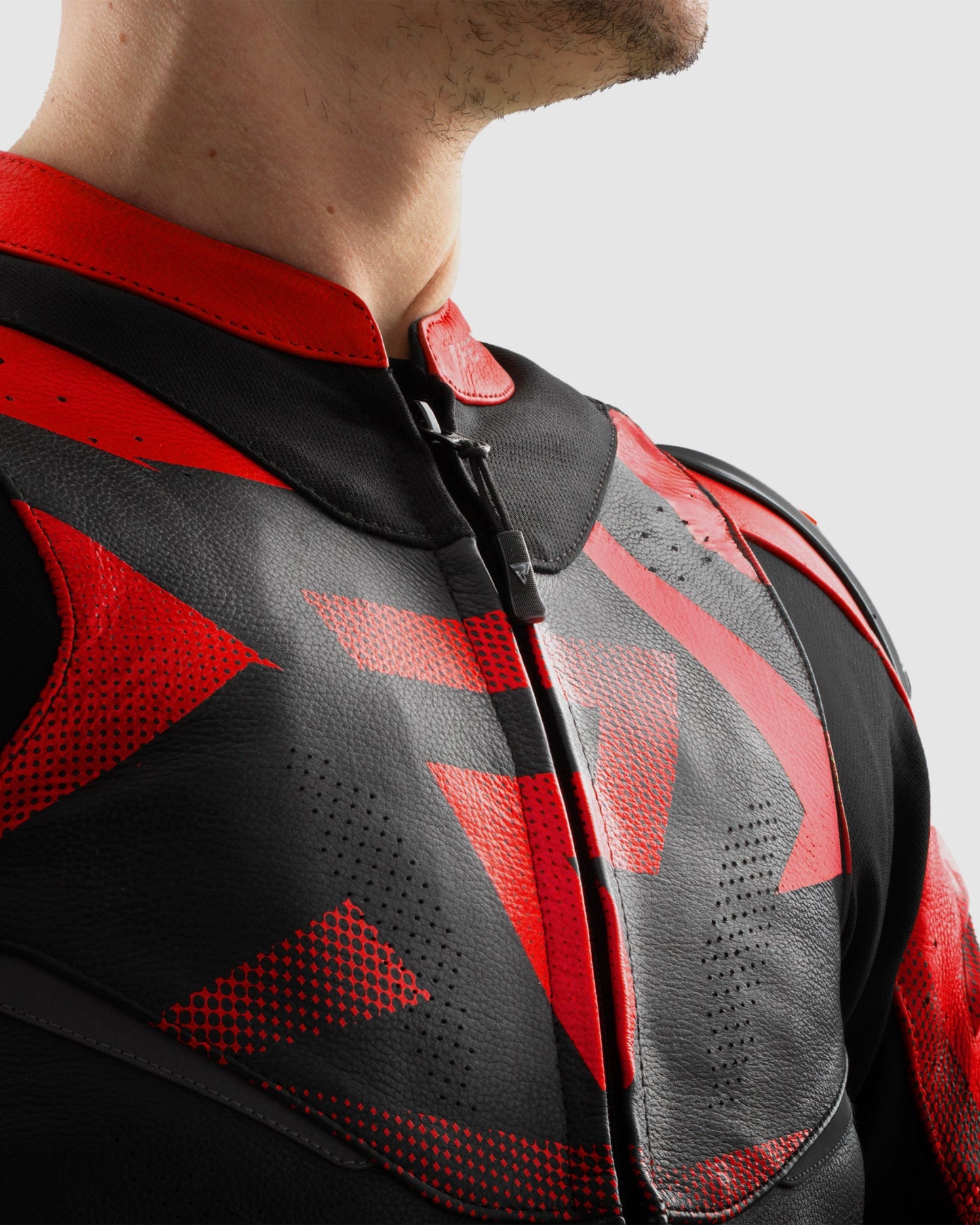 Inferno Blouson Moto Cuir Rouge