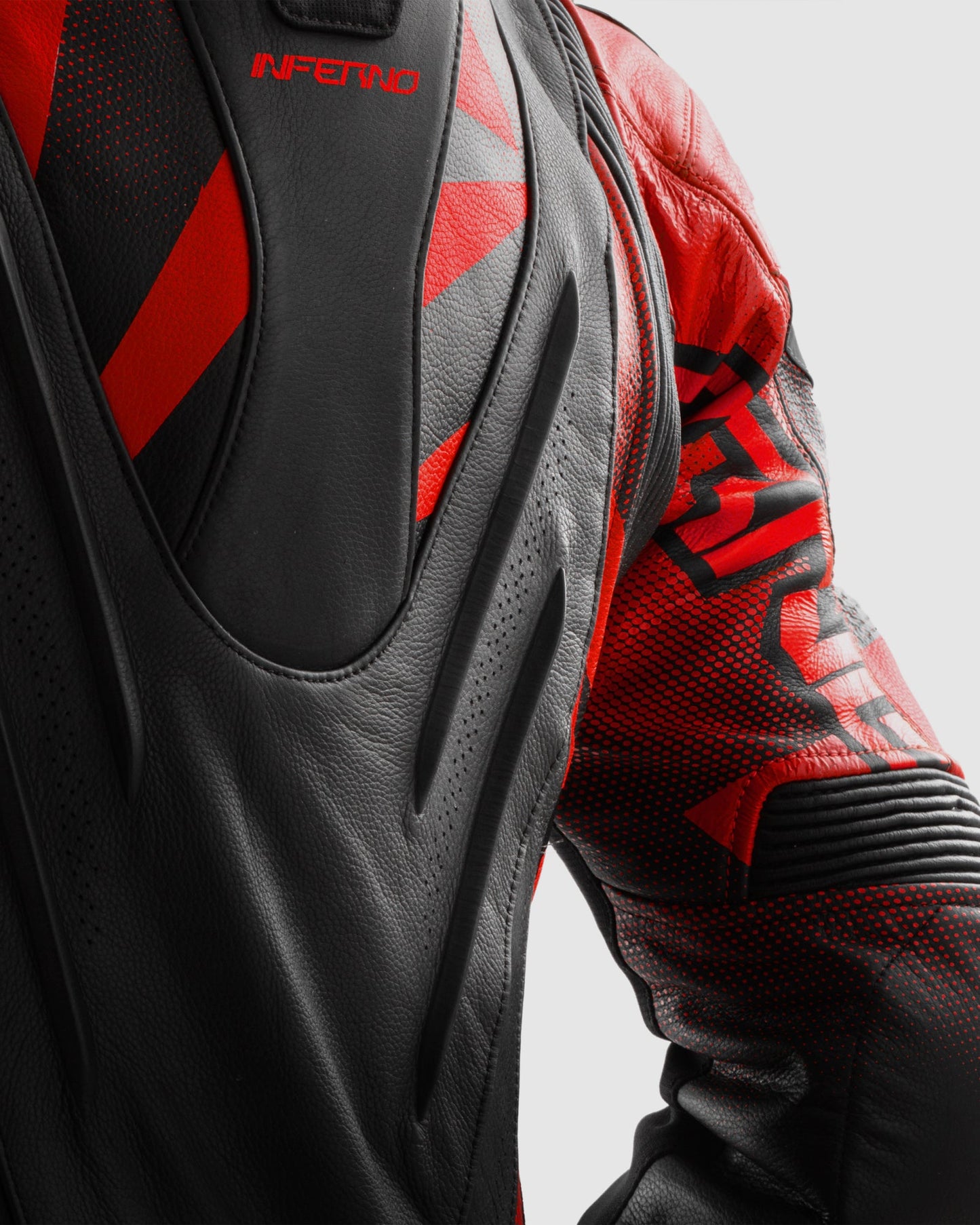 Inferno Blouson Moto Cuir Rouge