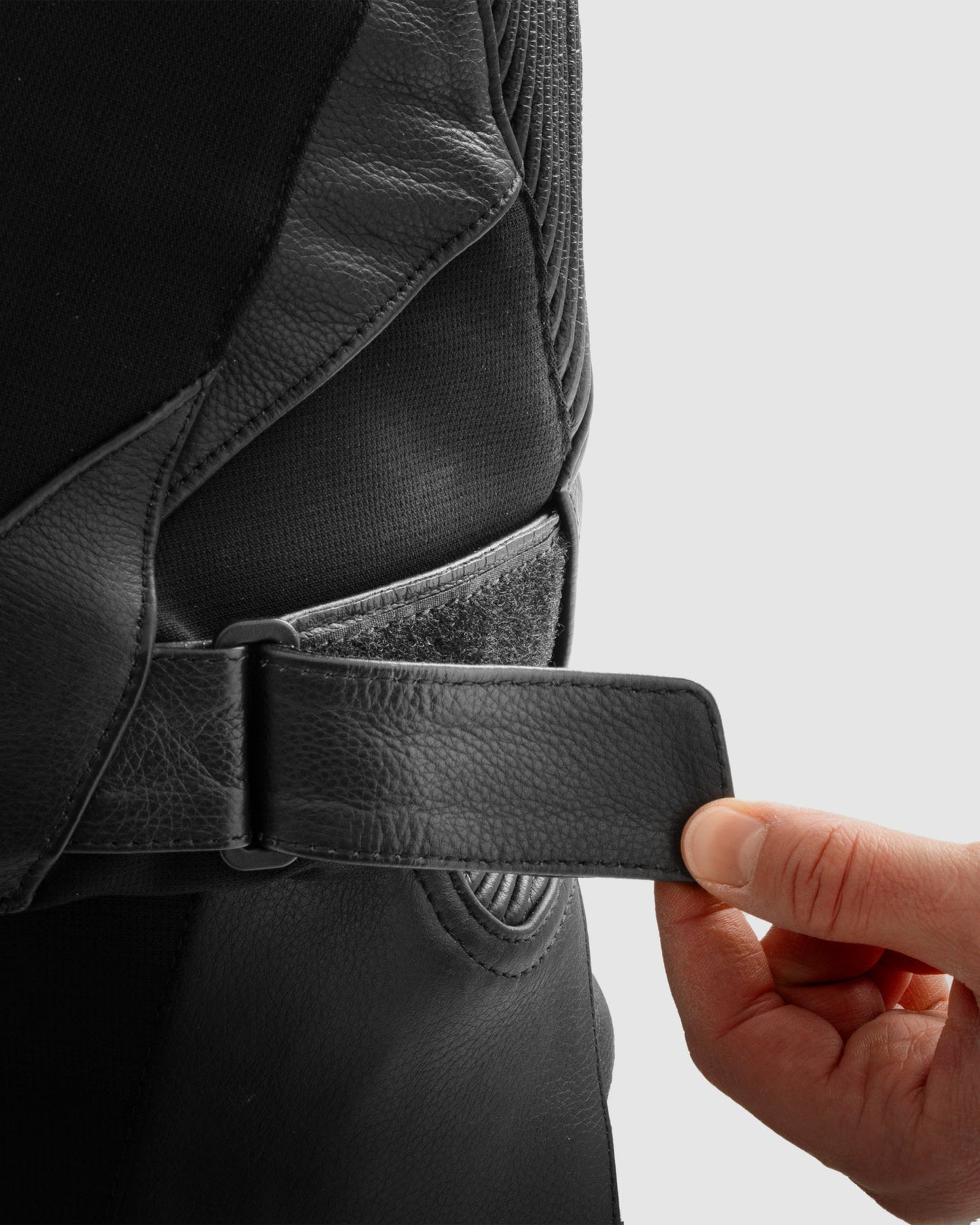 Inferno Blouson Moto Cuir Bleu Rouge