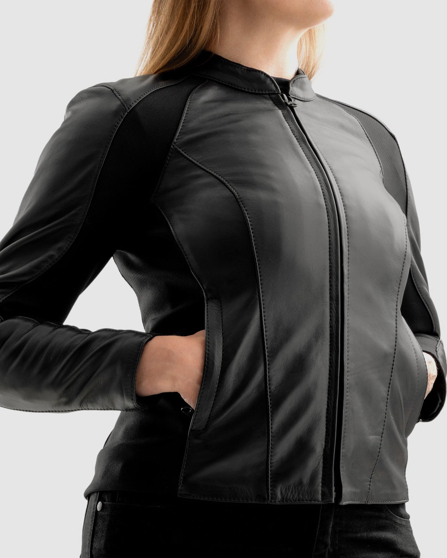 Siena Femme Blouson Moto Noir