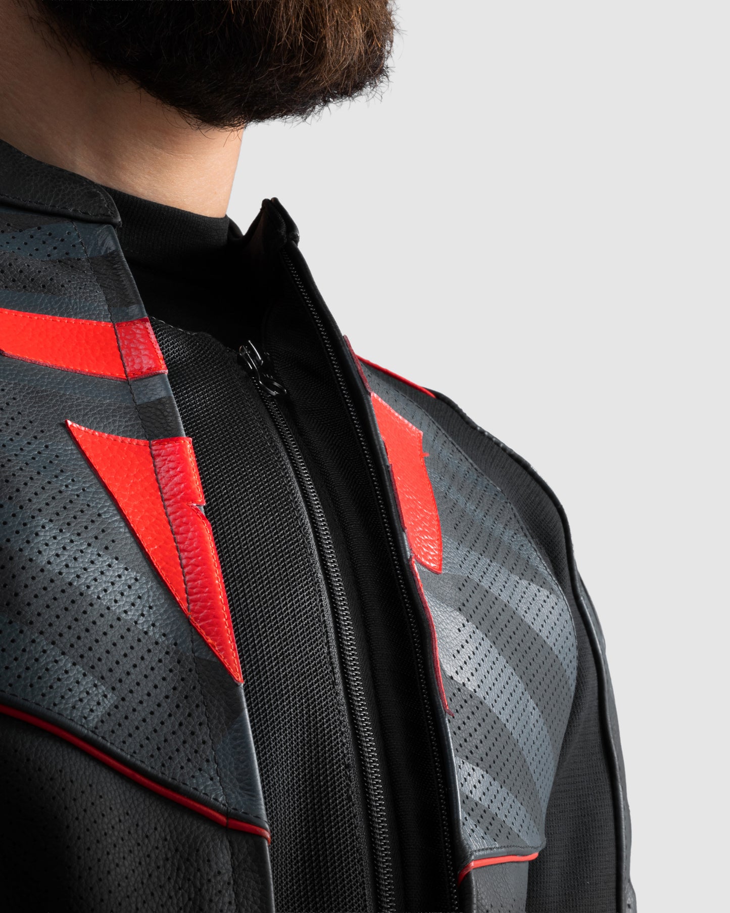 Vandal 2 Veste Moto Cuir Rouge