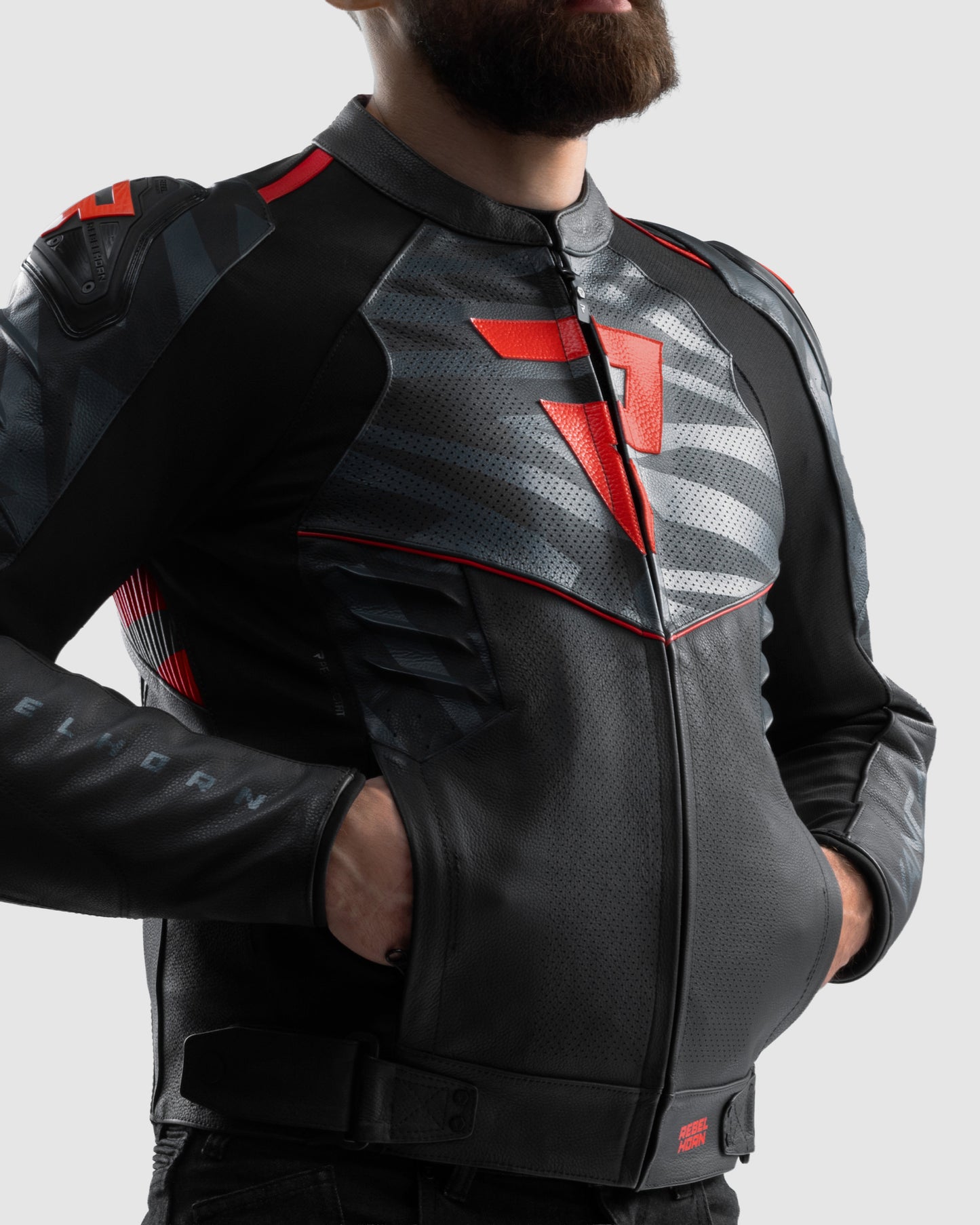 Vandal 2 Veste Moto Cuir Rouge
