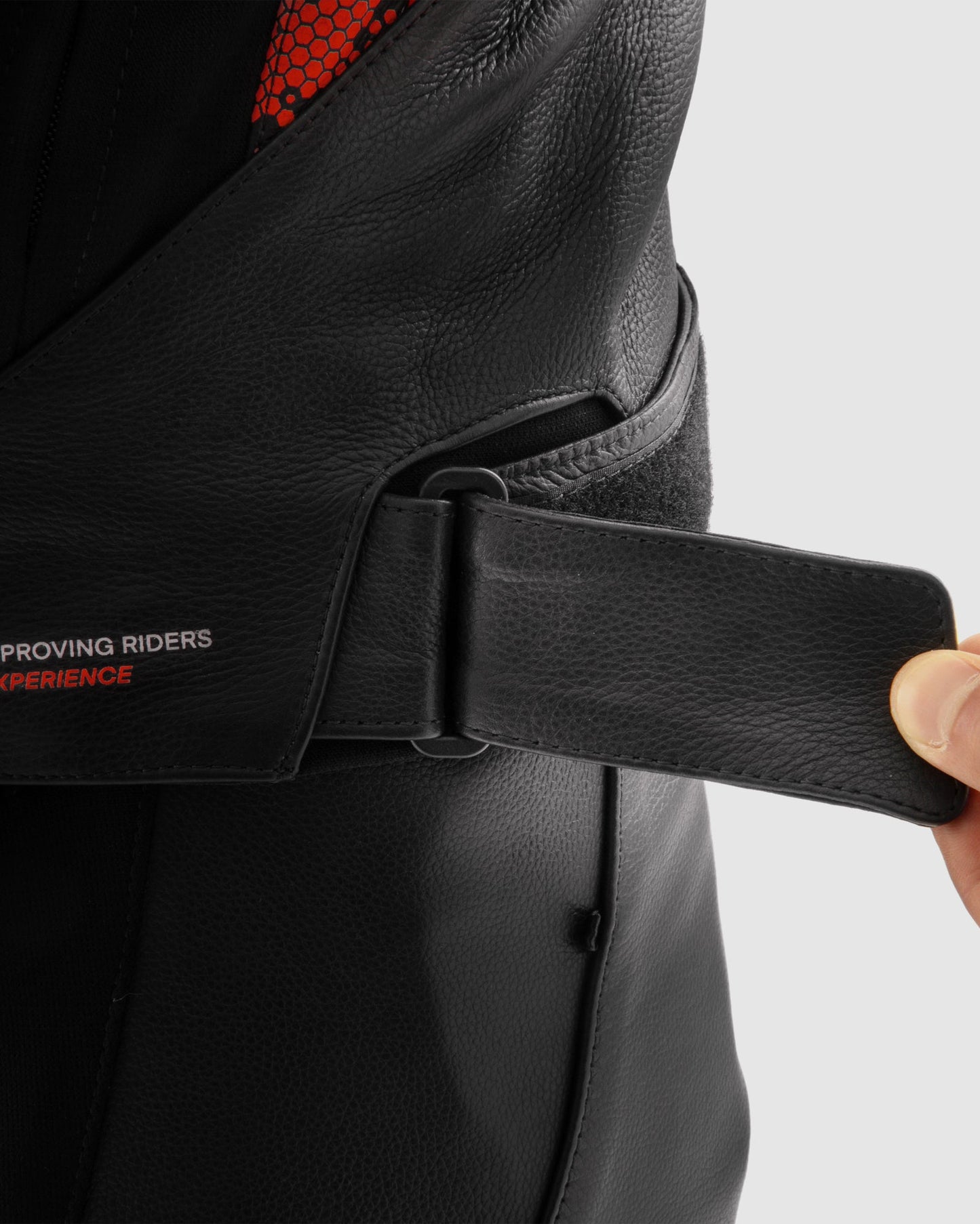 Veloce Blouson Moto Cuir Camo Rouge