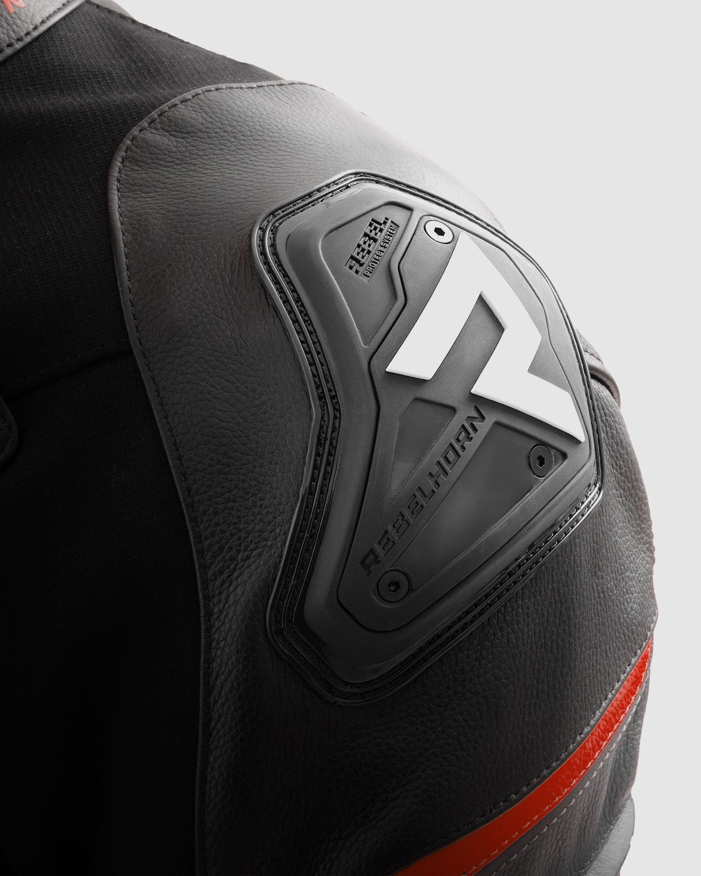 Veloce Blouson Moto Cuir Gris Rouge