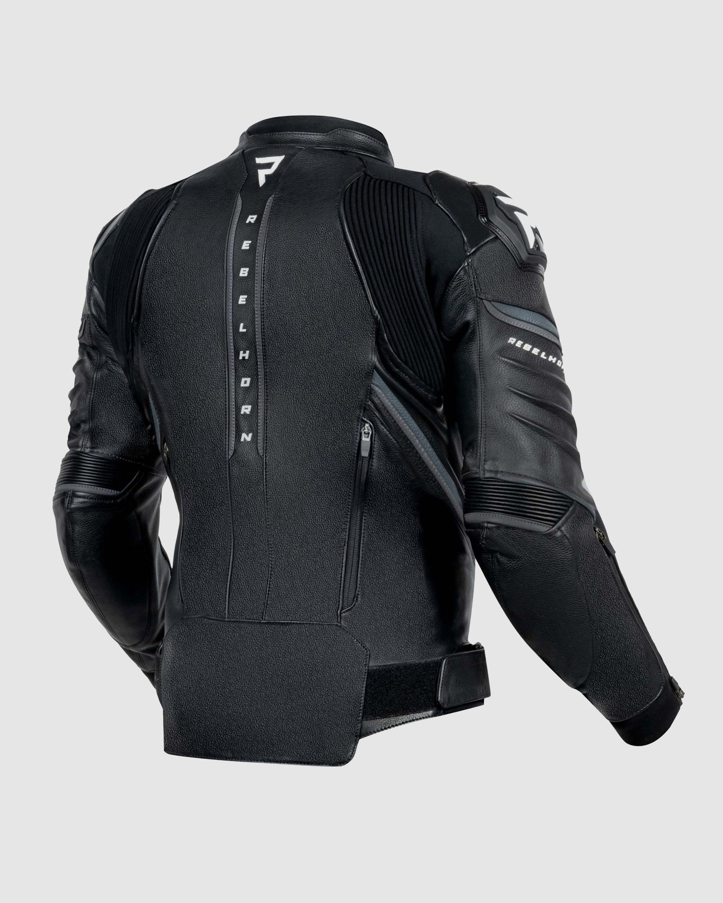 Veloce Blouson Moto Cuir Noir Blanc