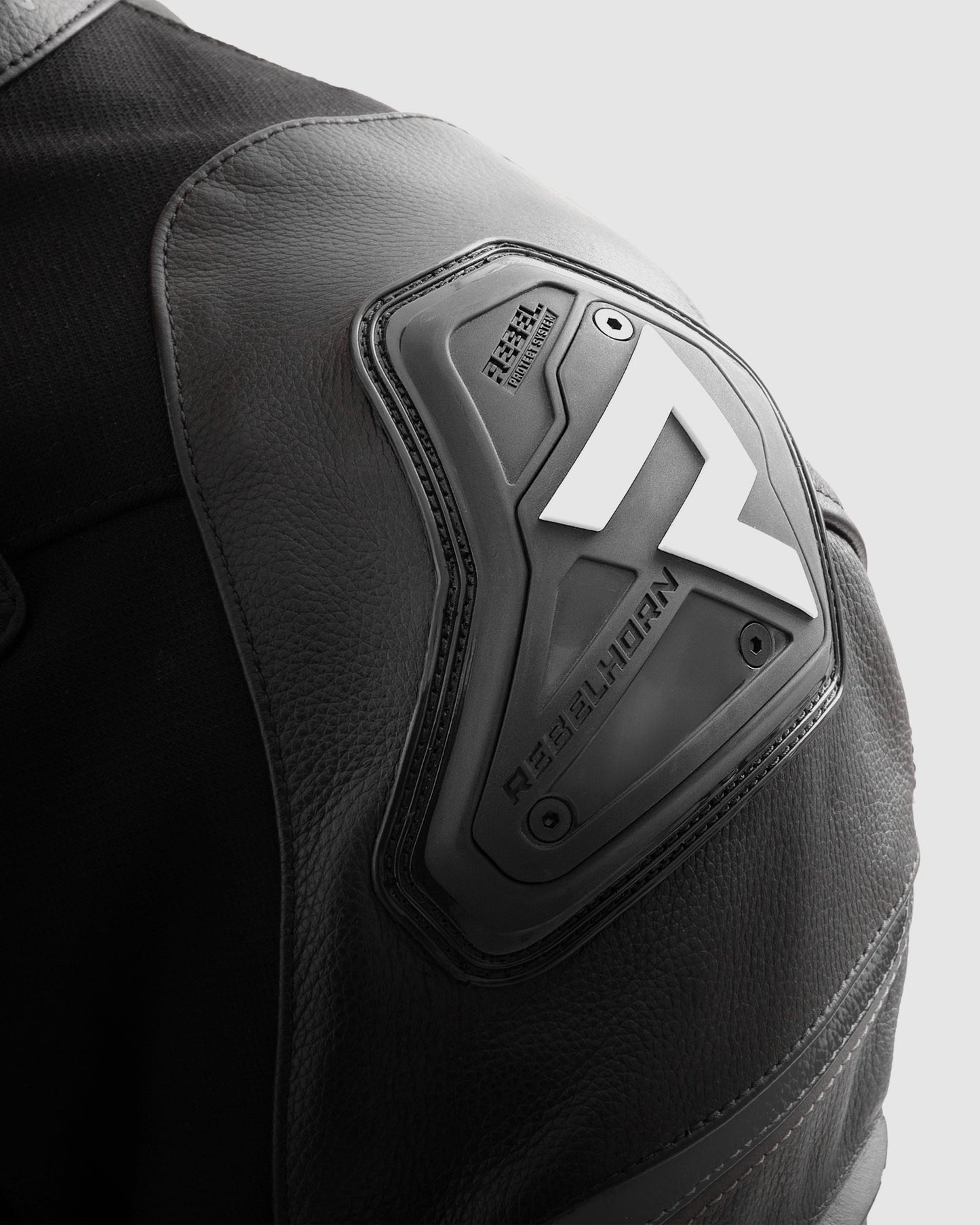 Veloce Blouson Moto Cuir Noir Blanc