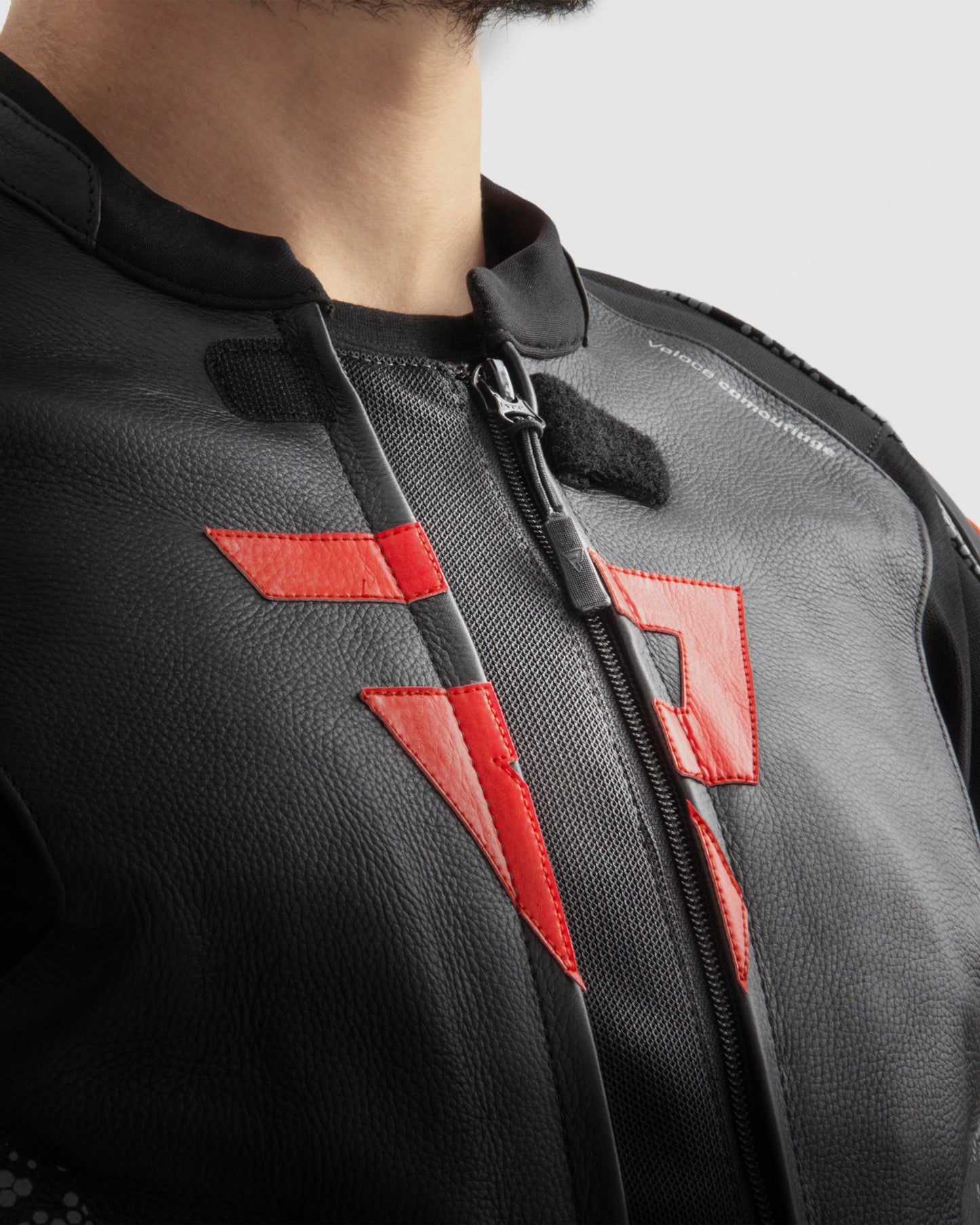 Veloce Blouson Moto Cuir Camo Gris