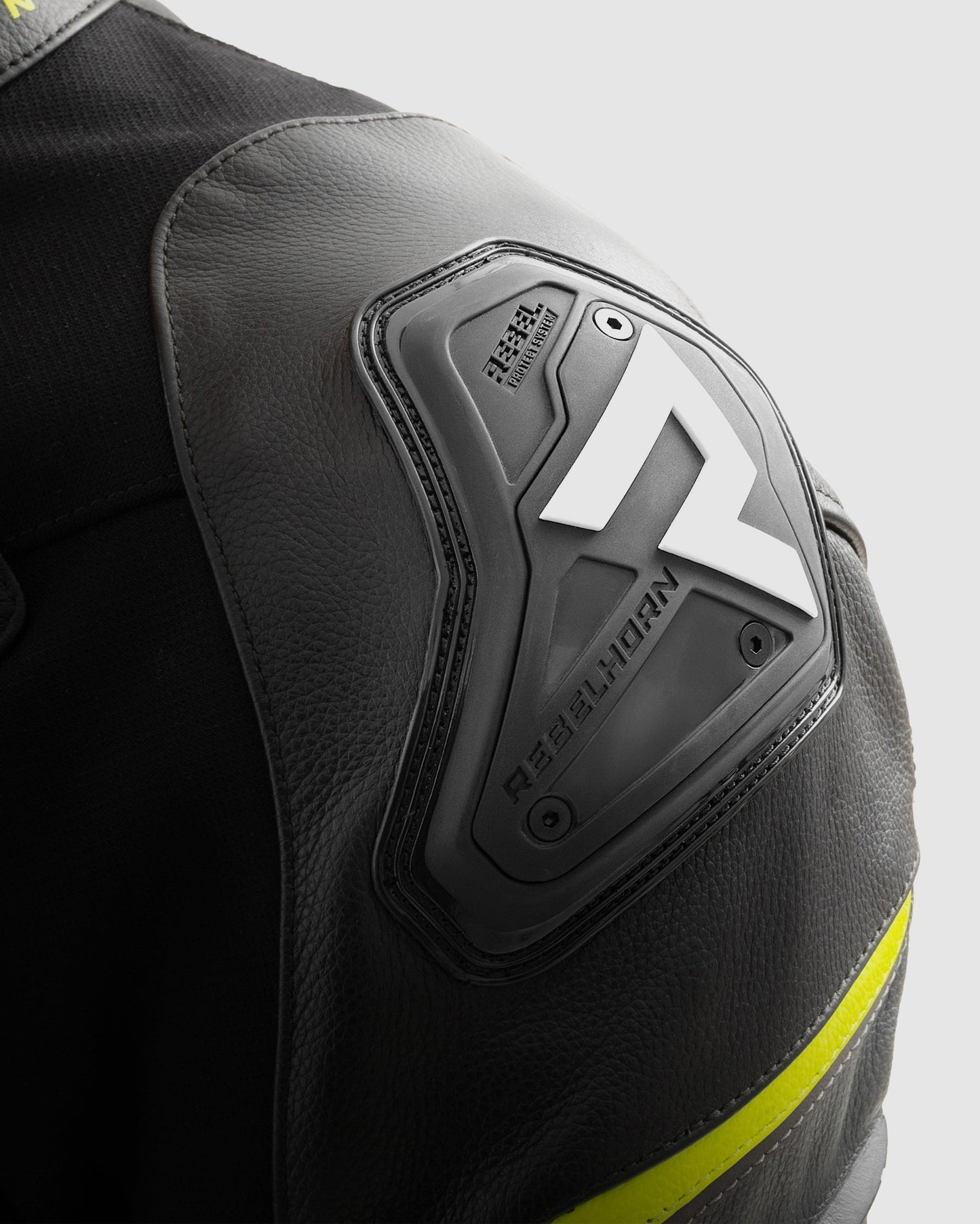 Veloce Blouson Moto Cuir Jaune Fluo