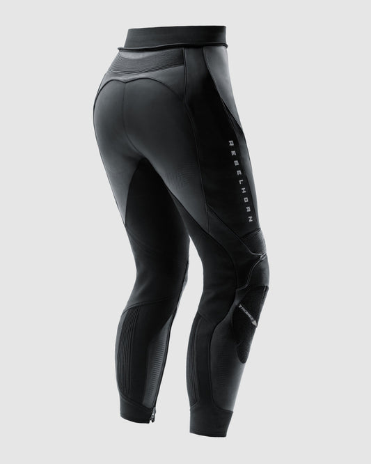 Diva Pantalon Moto Femme Noir