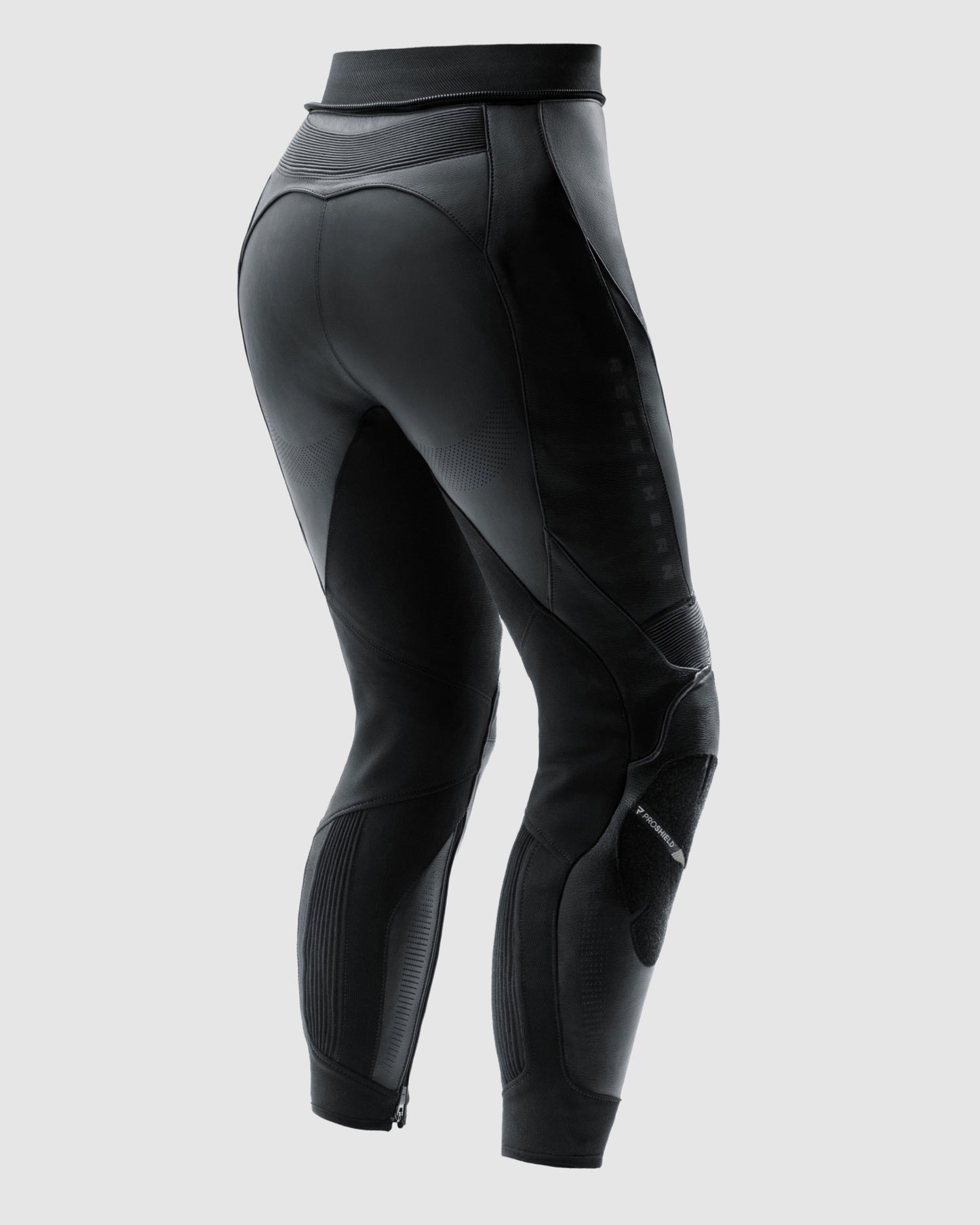 Diva Pantalon Moto Femme Noir Jambe Longue