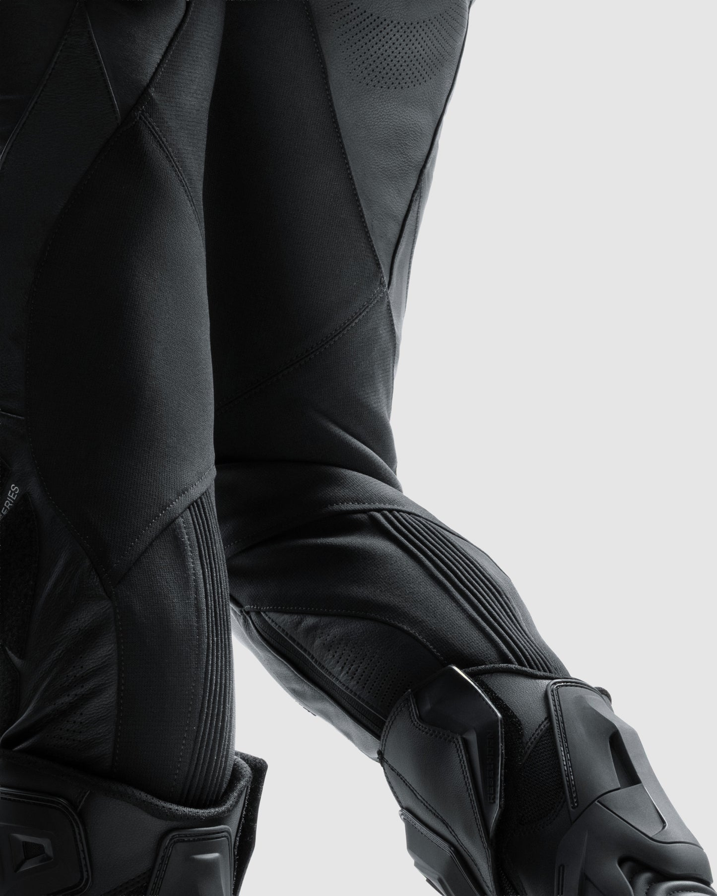 Diva Pantalon Moto Femme Noir Jambe Longue