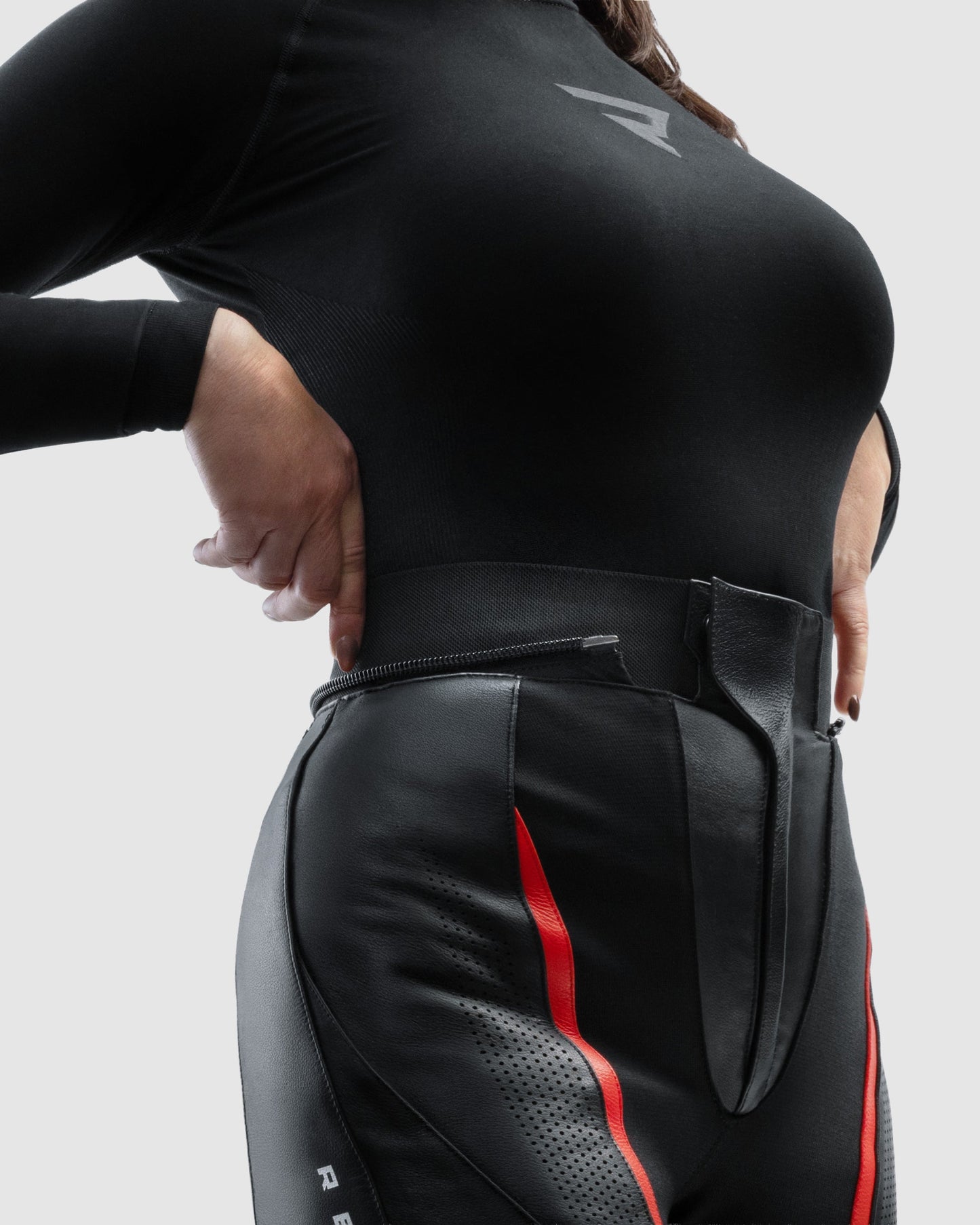 Diva Pantalon Moto Femme Rouge