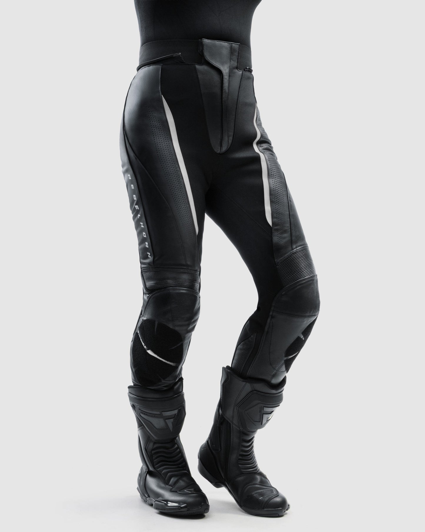 Diva Pantalon Moto Femme Blanc