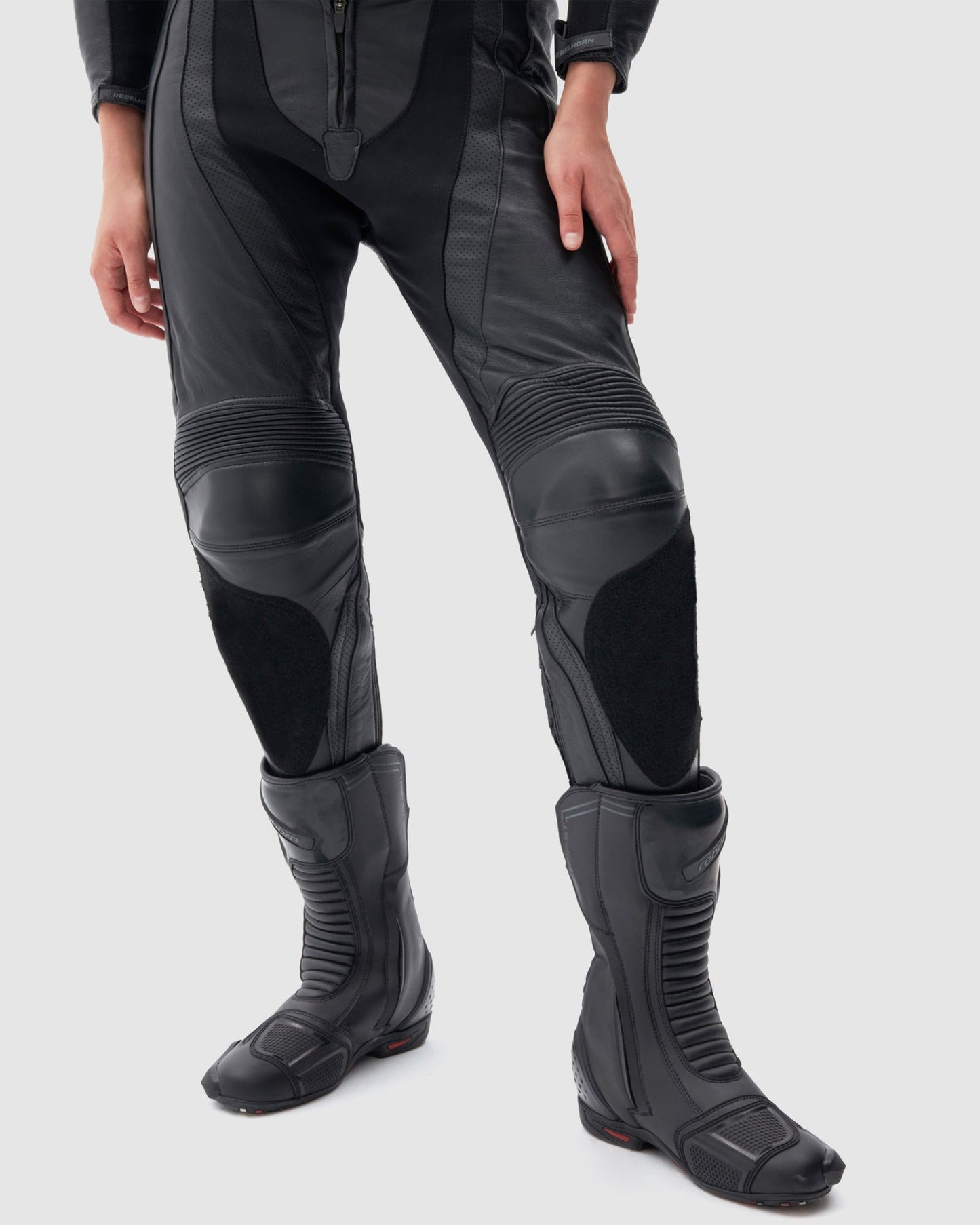 Rebel Femme Pantalon Moto Noir