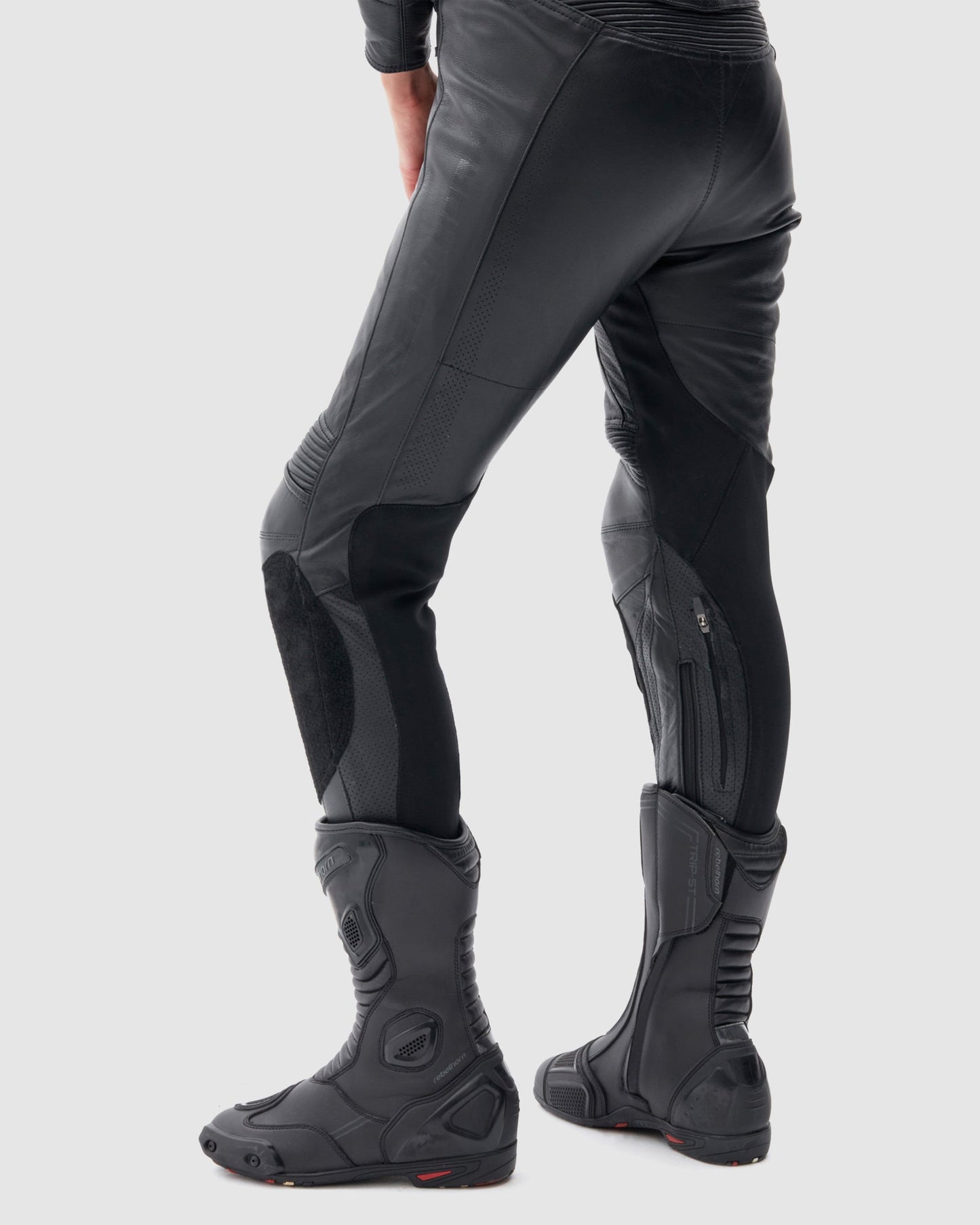 Rebel Femme Pantalon Moto Noir