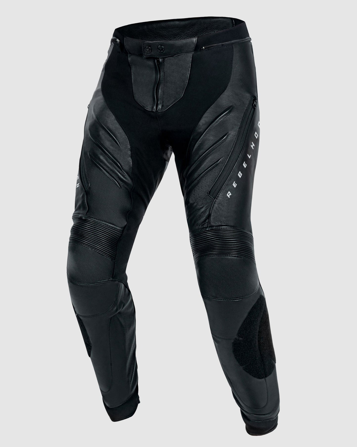 Veloce Pantalon Moto Cuir Noir