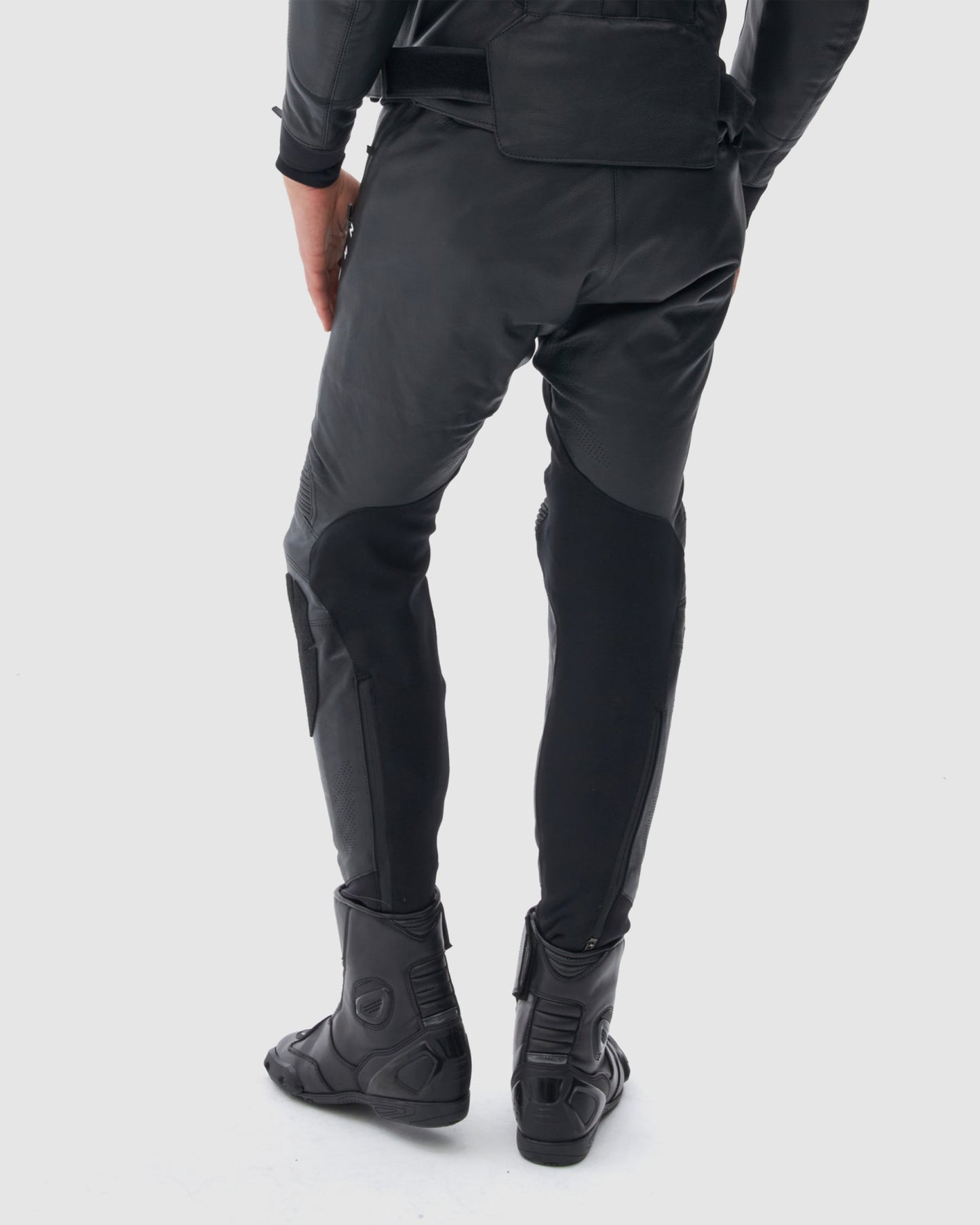 Veloce Pantalon Moto Cuir Noir