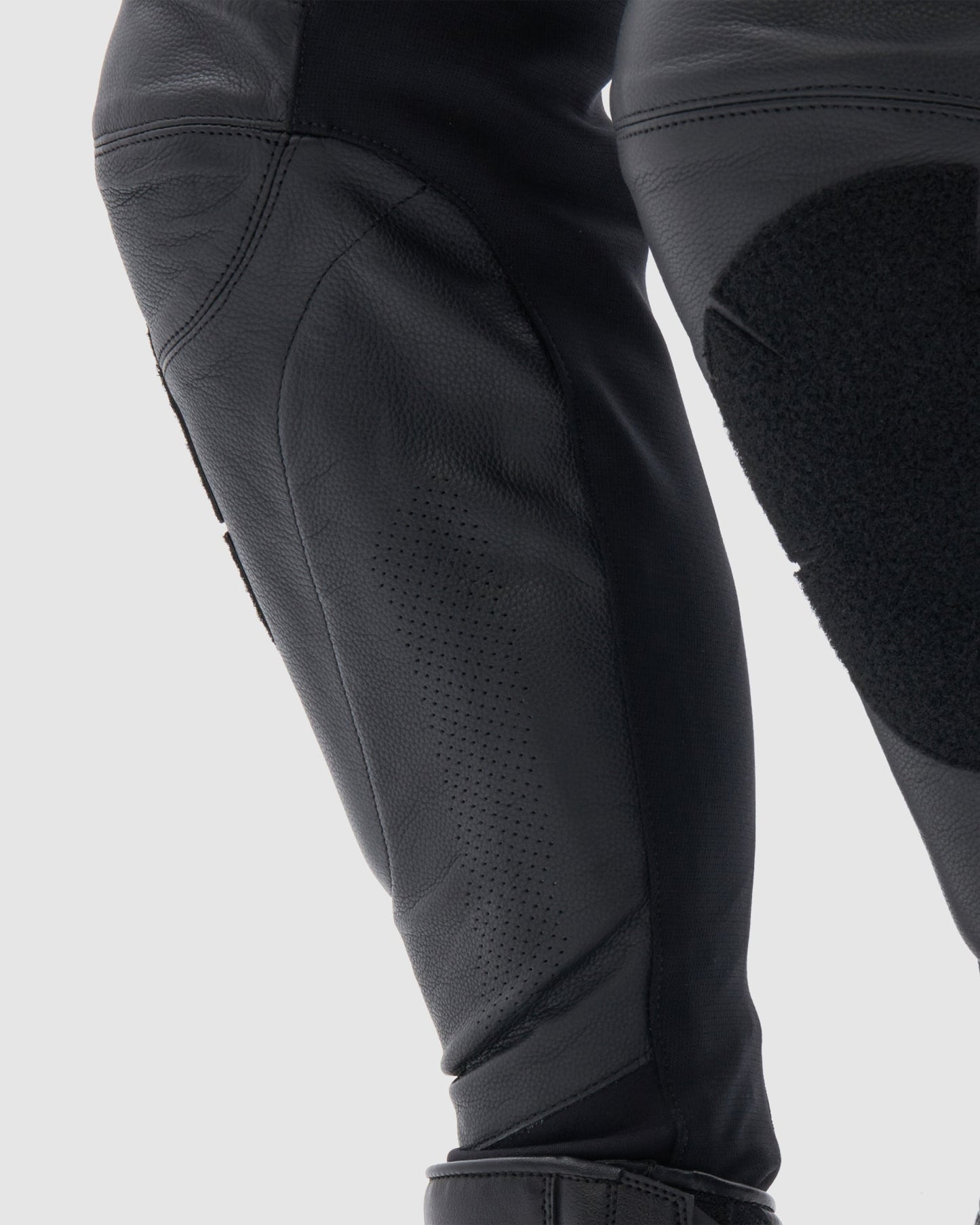 Veloce Pantalon Moto Cuir Noir